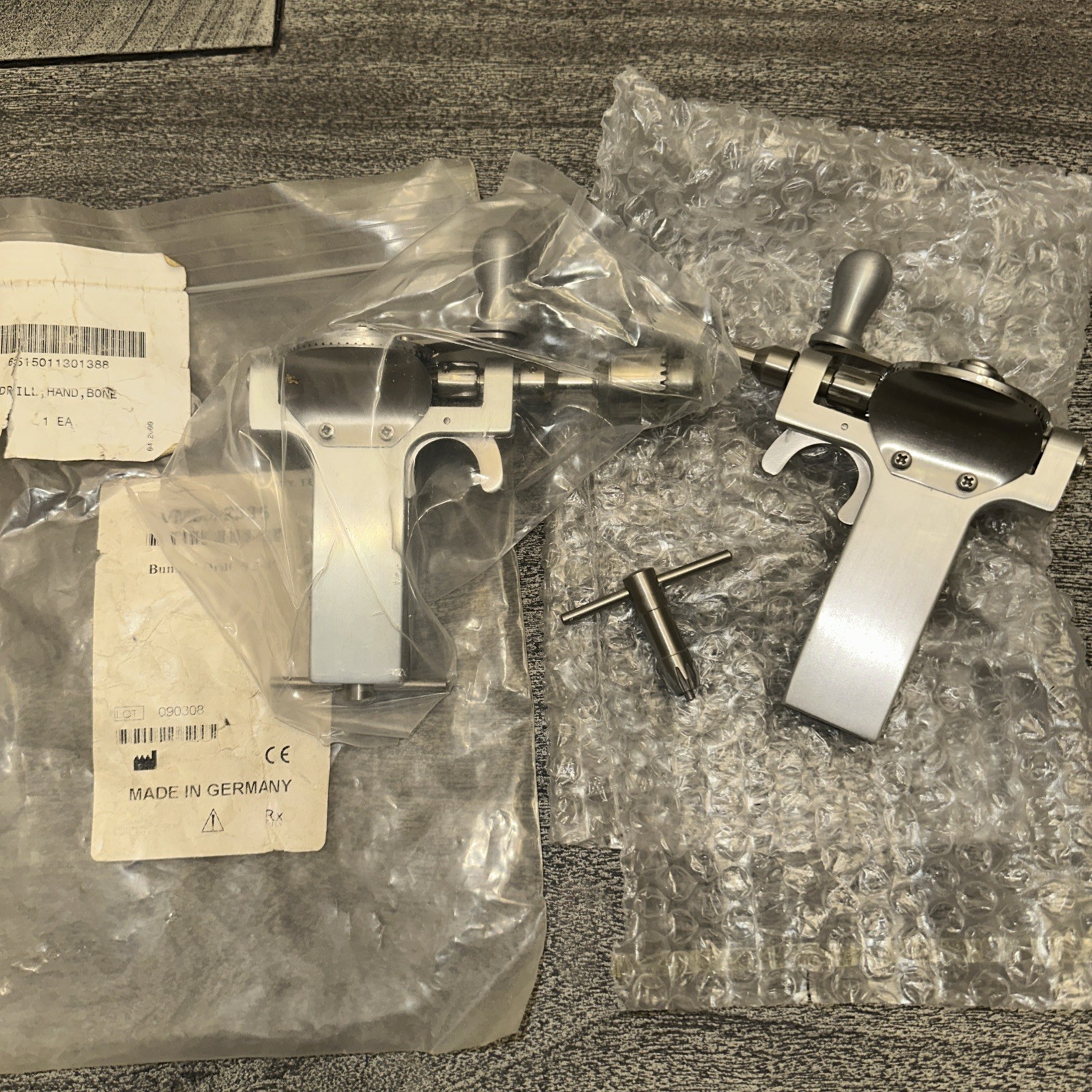 Codman Orthopedic Bone Drill – With Chuck – Bunnell Hand Drill NEW! 2 Drills!