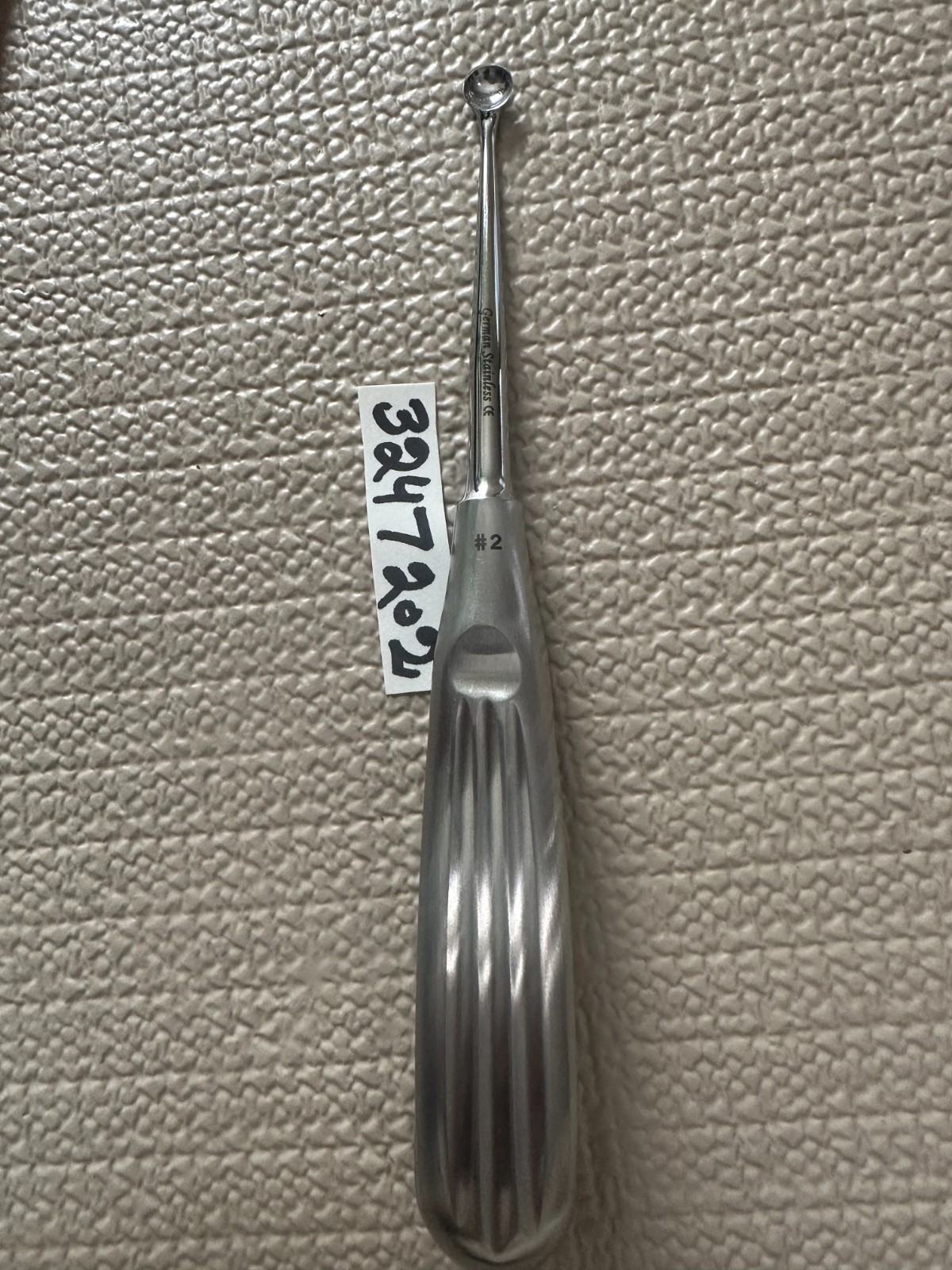 1PCS–BRUN ORTHOPEDIC CURETTES#2—- 6-3/4″