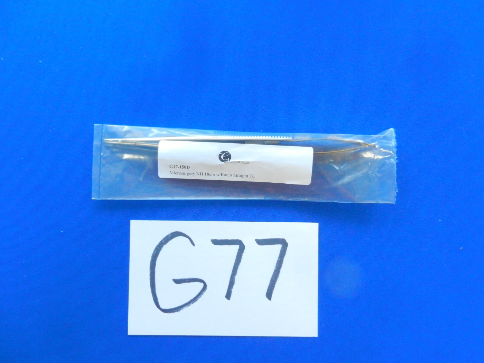 G77 *NEW* Germed G17-150D Straight NH Micro Needle Holder 18cm Length