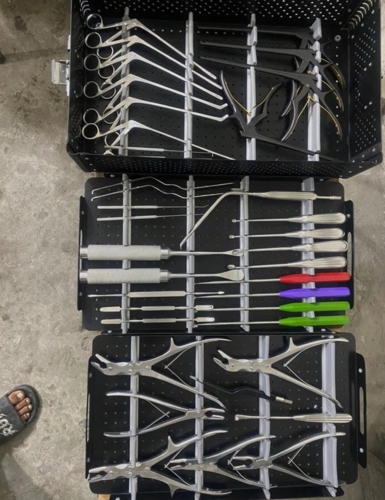 Lumbar Spine Surgery Set with Box Orthopedic Instruments