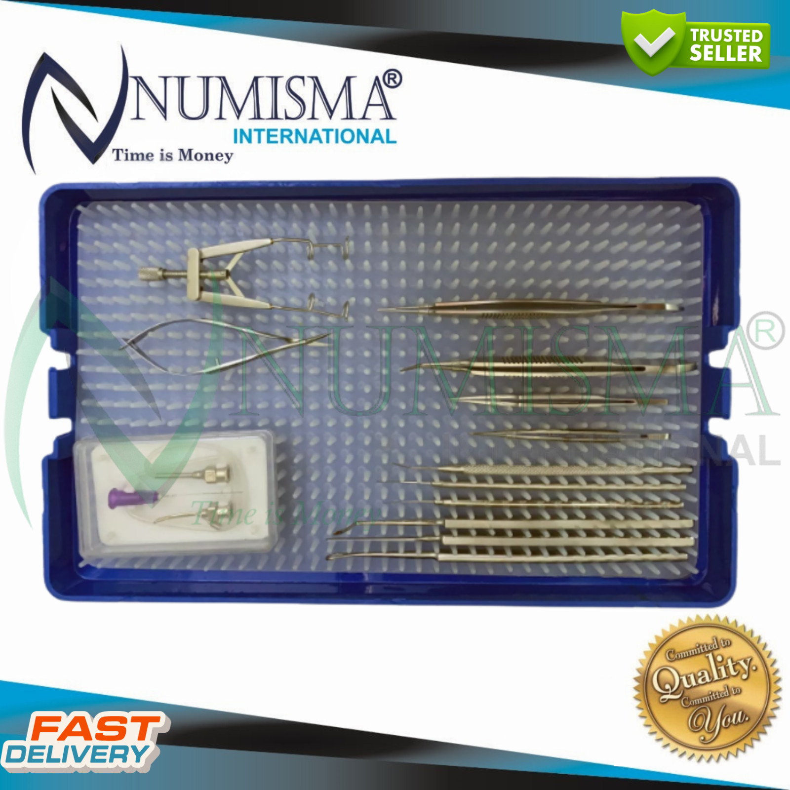 12 PCS Cataract Surgical Complete Kit Reusable Ophthalmic Instruments Kit German