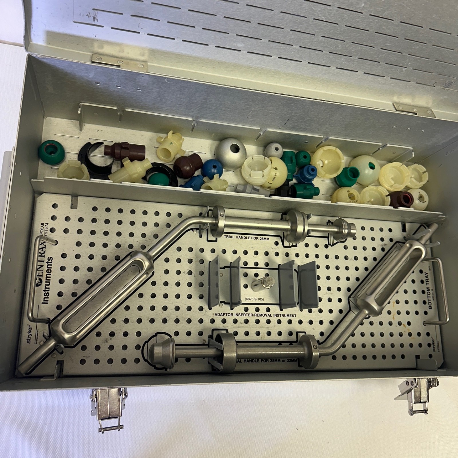 Stryker Howmedica Centrax Bipolar System Trial & Instrument Set w/ Extras &Case