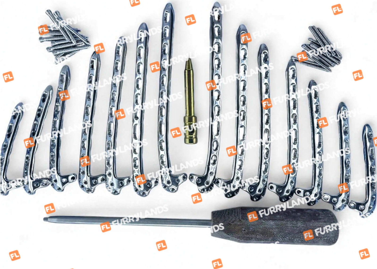 Locking with Support (4-10H) L&R & Screws 126 Pcs SS 316L