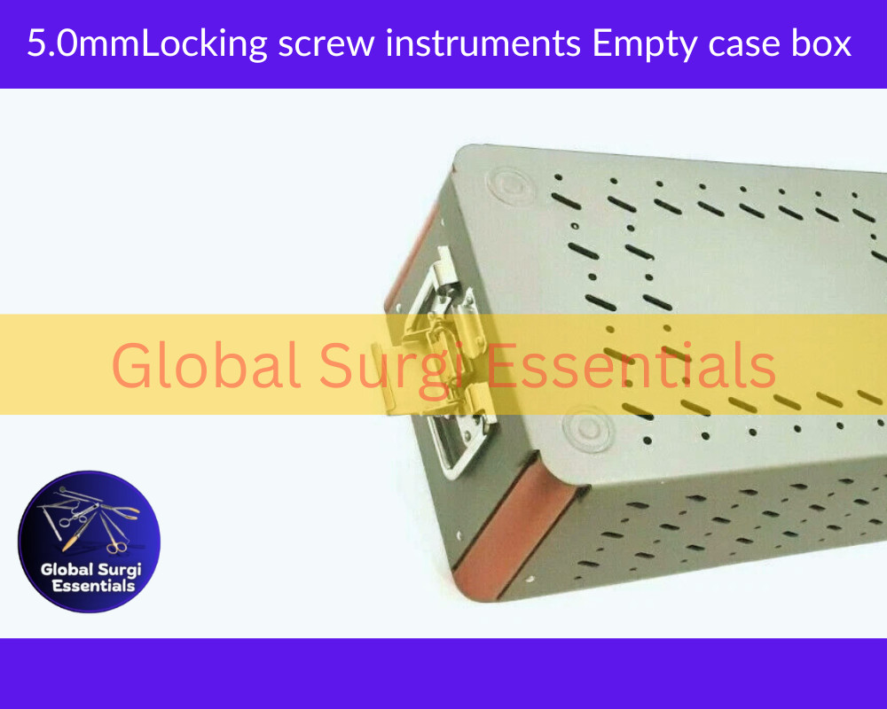 Orthopedic 5.0mm Locking Screw Instrument Tray | Empty Surgical Case Box