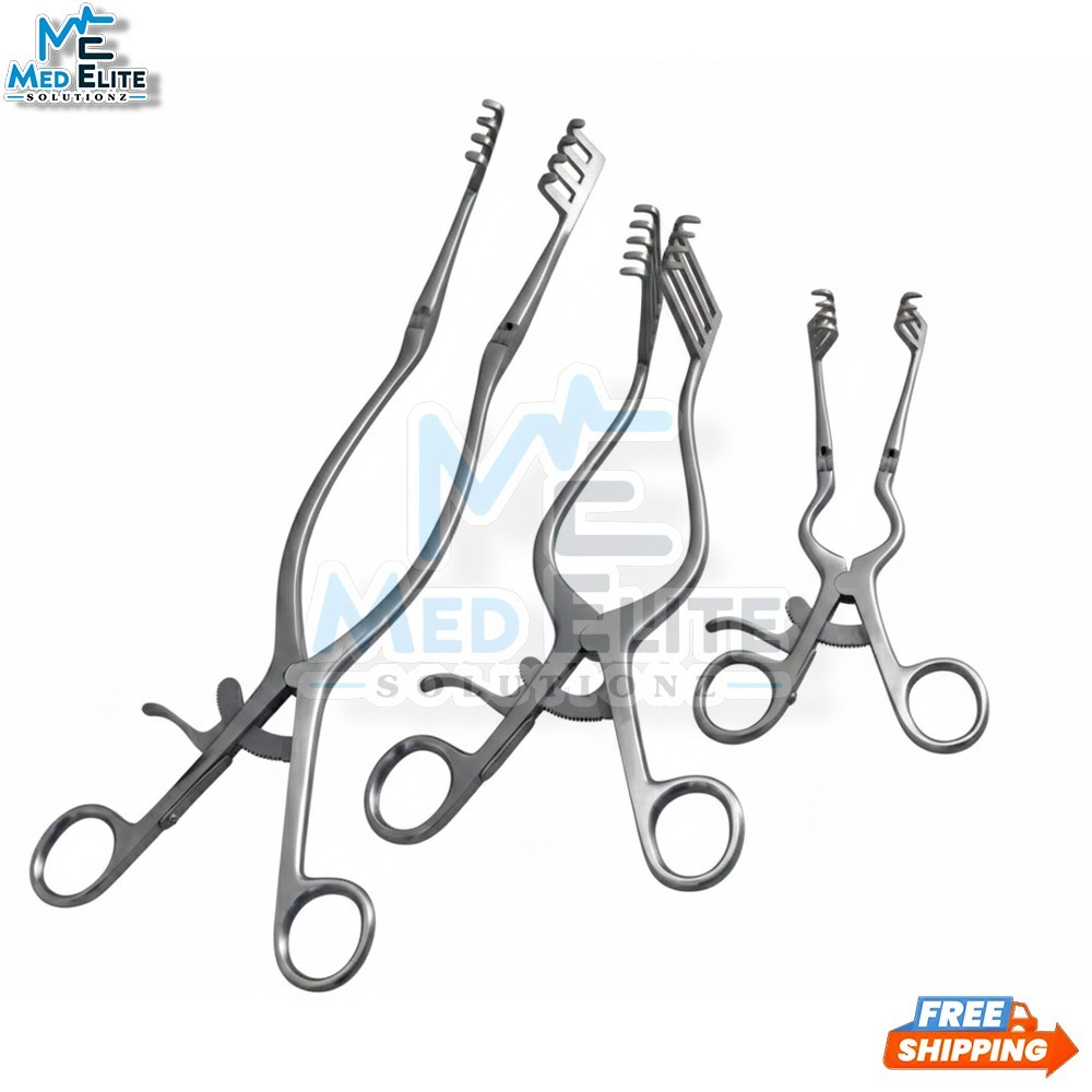 Adson Baby,Norfolk and Norwich And Beckman Adson 3 PCs Surgical Retractor