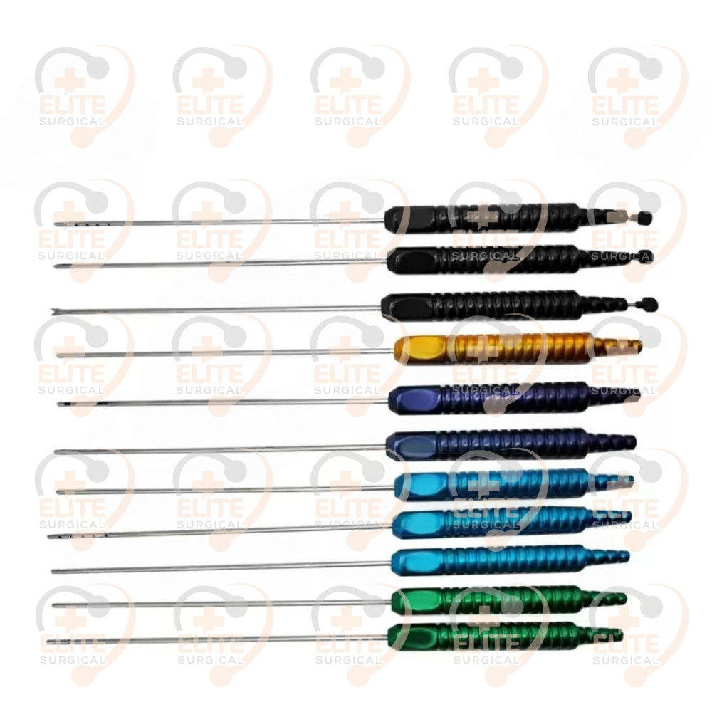 Fixed Handle Liposuction Cannulas 11 Pcs Set of Surgical Instrument