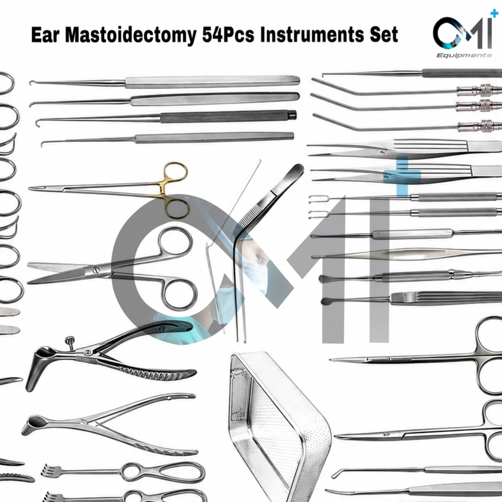 Ear Mastoidectomy Set of 54Pcs Basic Remove Major General mastoid Minor ENT OMI