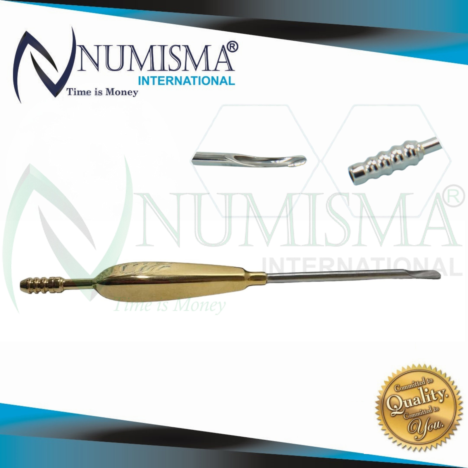 Browlift Suction Elevator, Freer Septum ENT Plastic Endoscopic Surgery, 23.5cm
