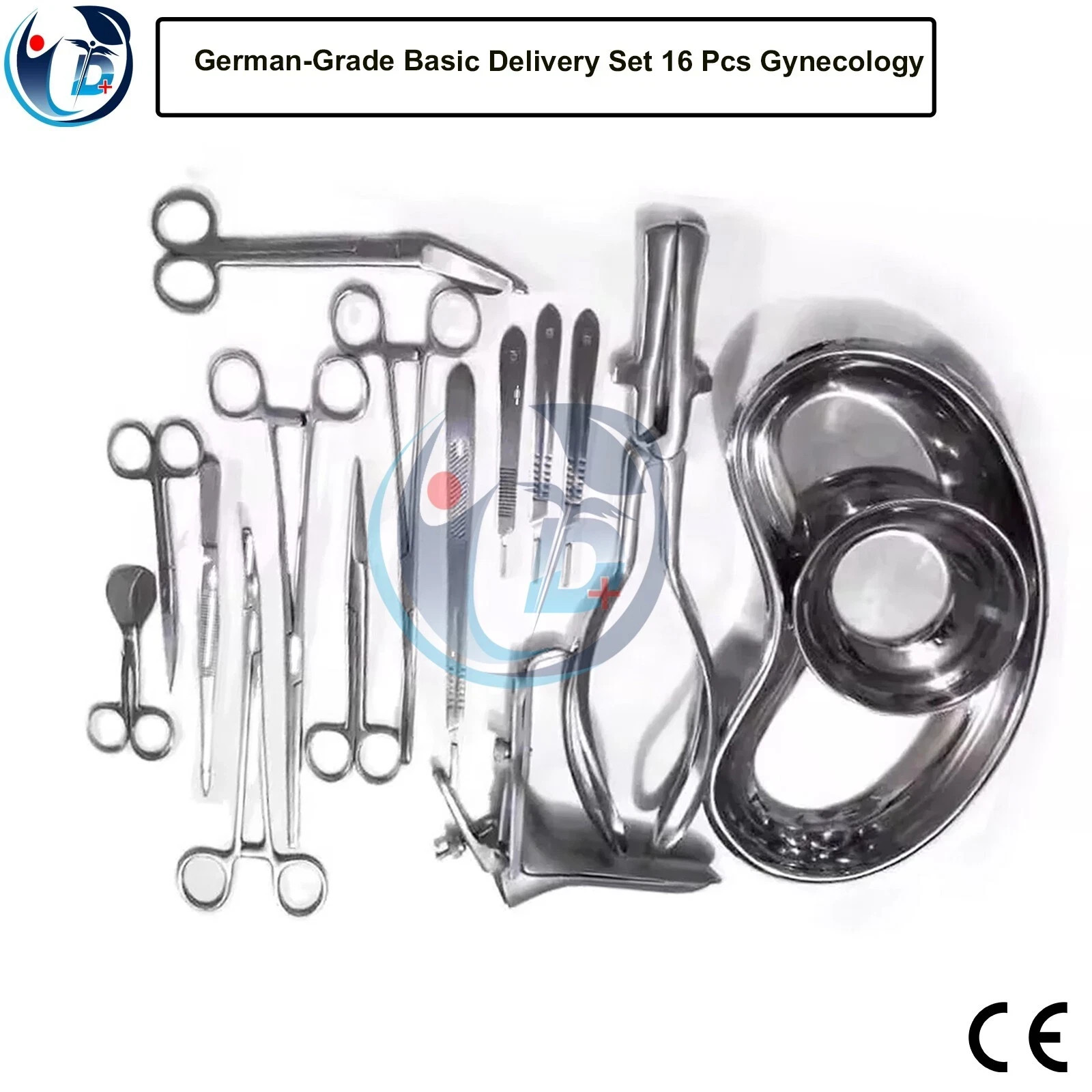 Basic Delivery Set 16 Pcs Gynecology Surgical Instrument Kit German-Grade