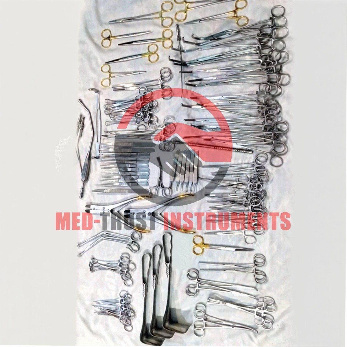 Major Cardiovascular Thoractomy Vascular 106 pcs Set Open Heart Instruments