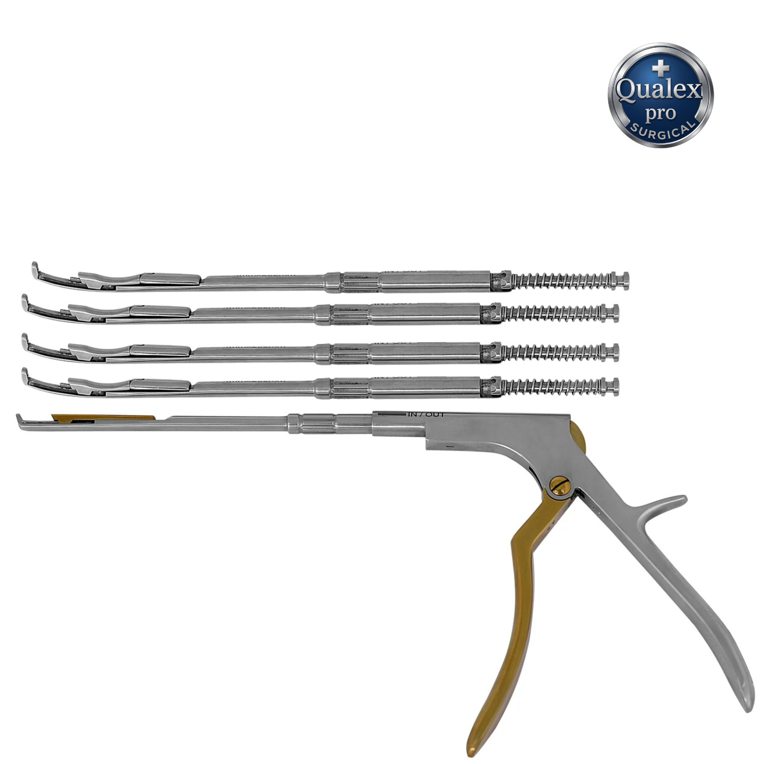 Premium German Kerrison Rongeur Set 1–5mm Rotating Shaft Stainless Steel