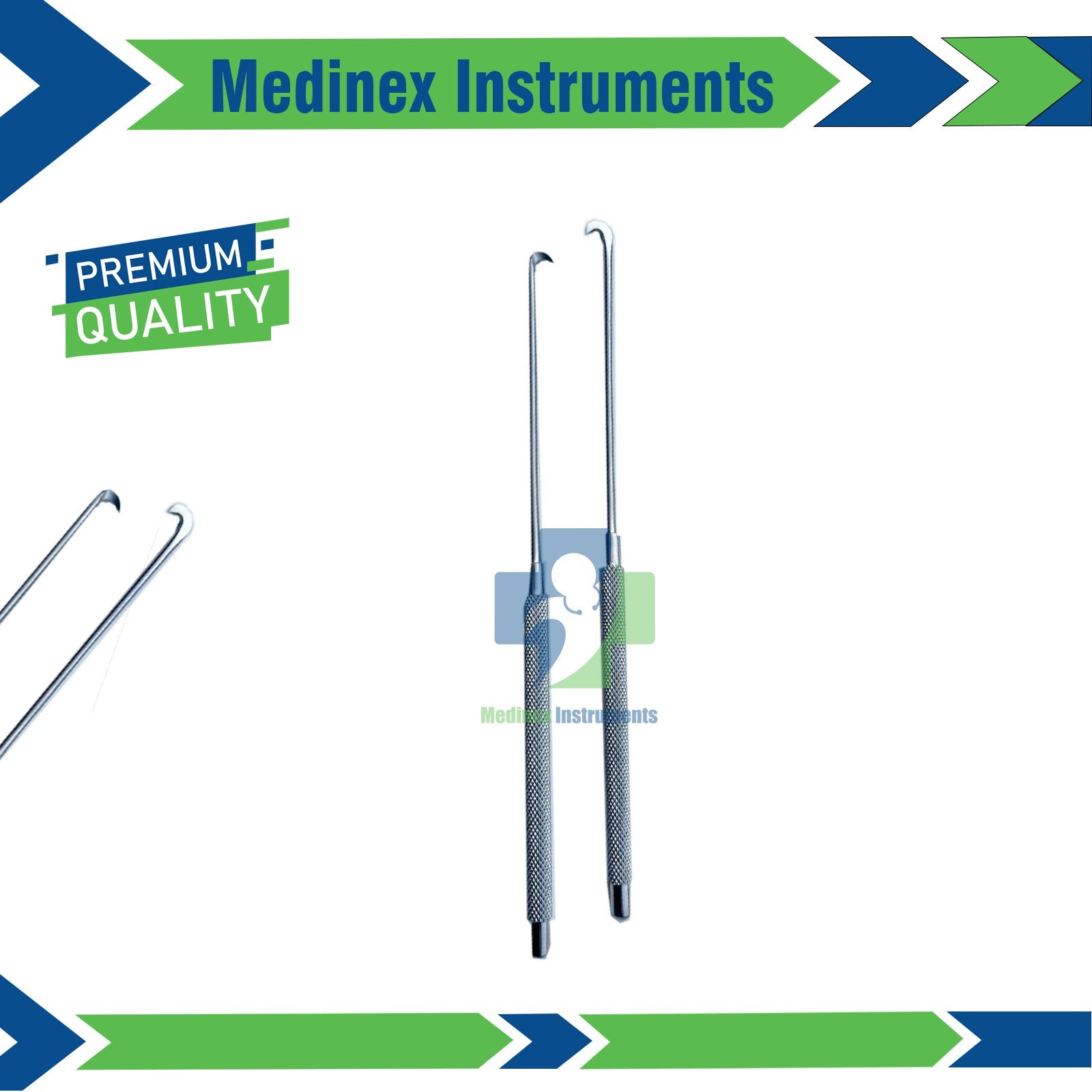 Arthroscopy Hook Knife 3mm 2 PCs Set, German Steel Arthroscopic instruments Set