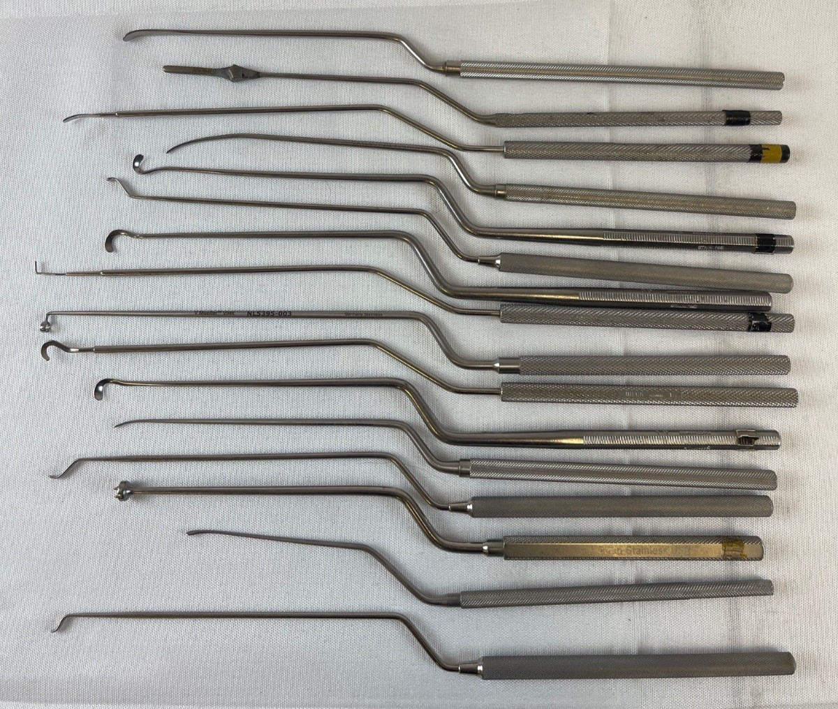 Set of 16 V. Mueller Weck Codman Transphenoidal Bayonet Instruments Neurology
