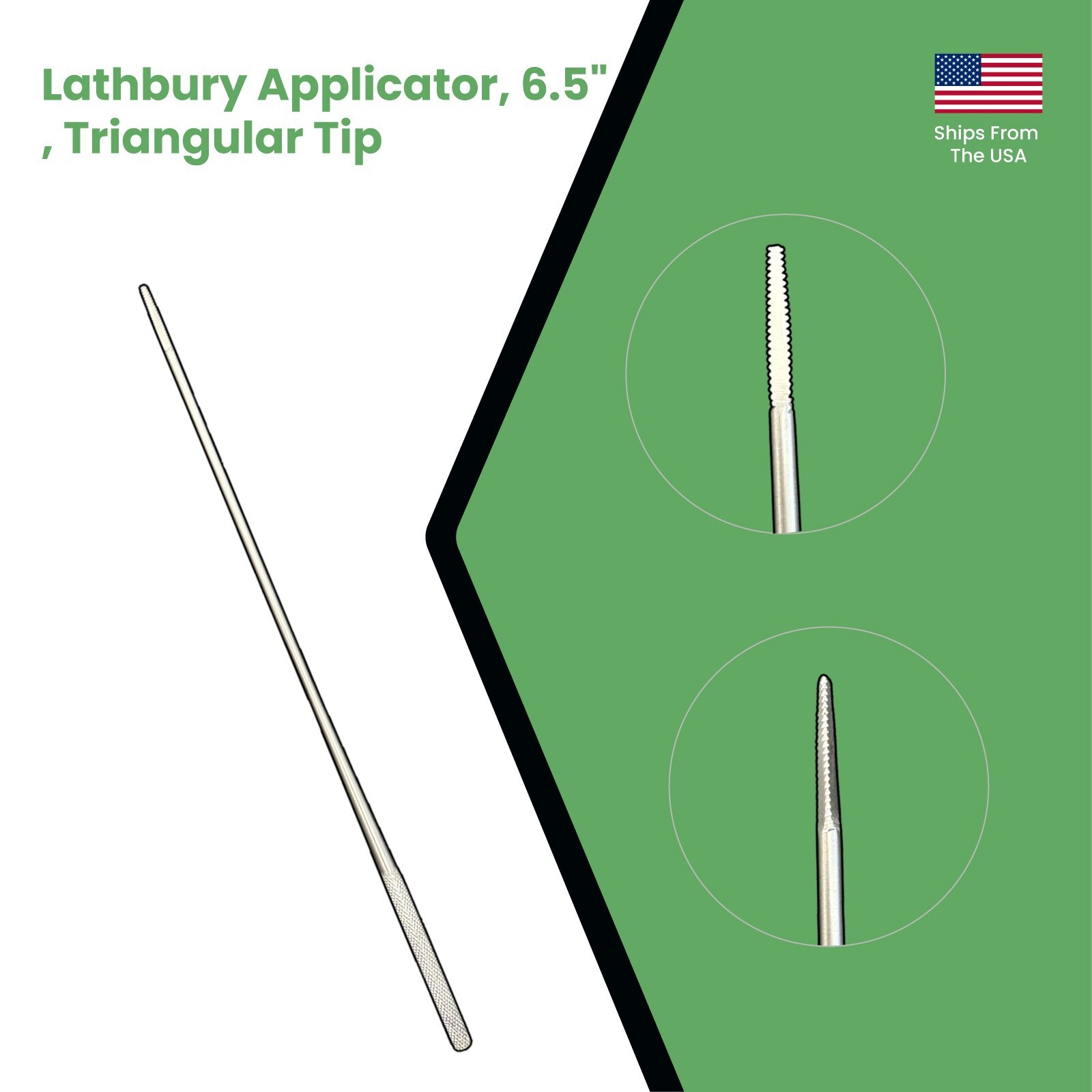 Set of 2 Lathbury Applicators, 6.5″, Triangular Tip