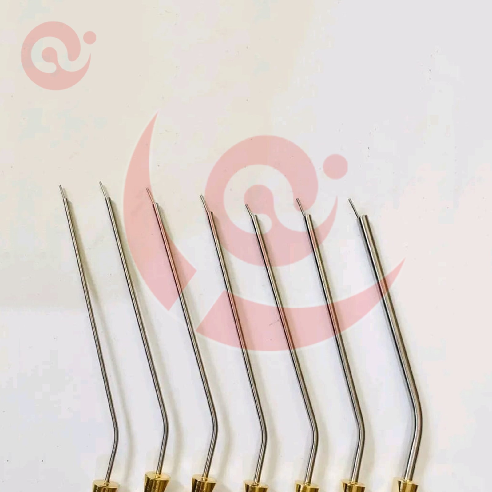 Frazier Suction Tubes With gold Handle 6 To 12 Fr 7 PCs Set Surgical Instruments