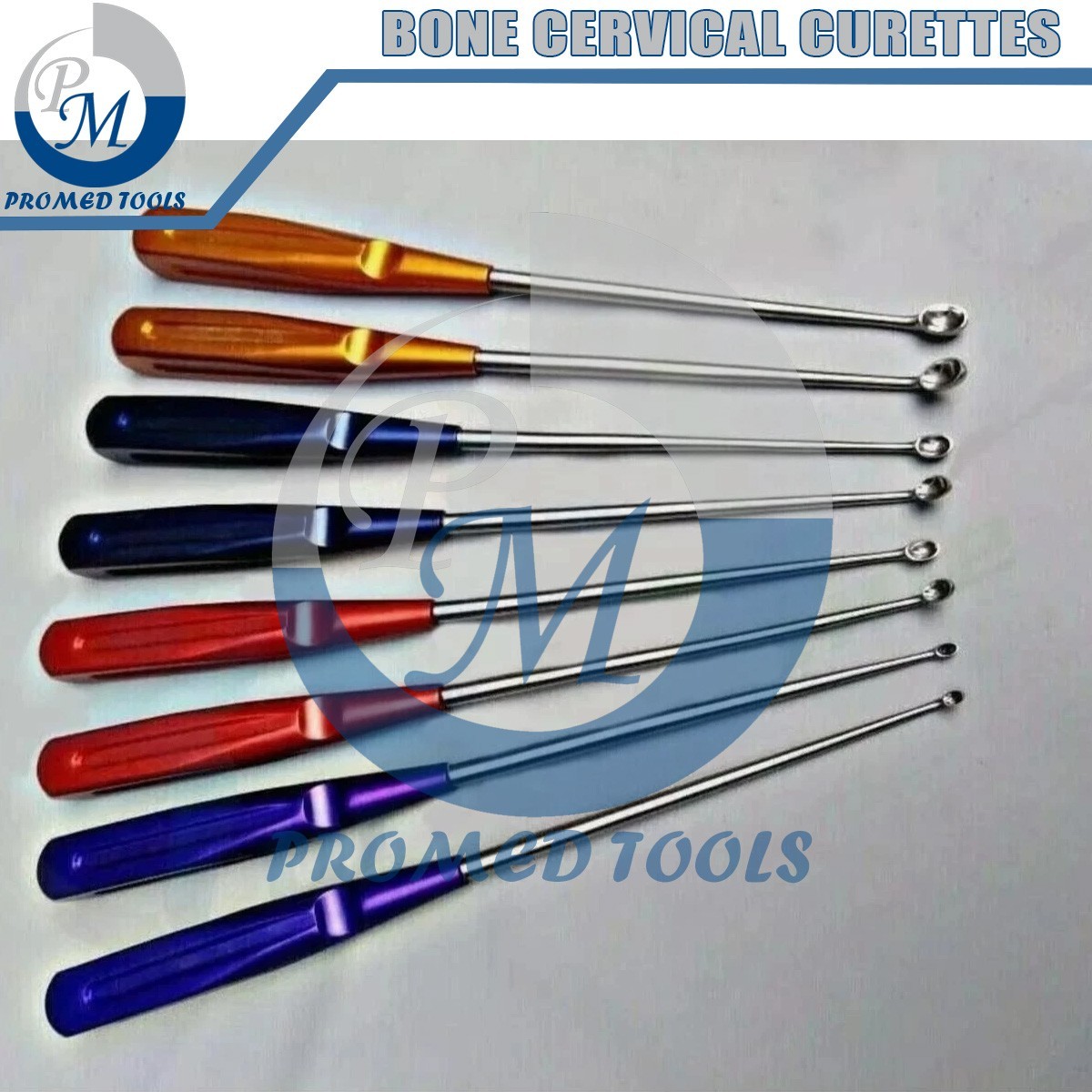 Bone Cervical Curettes Spine Orthopedics Spine Instruments 8 Pcs