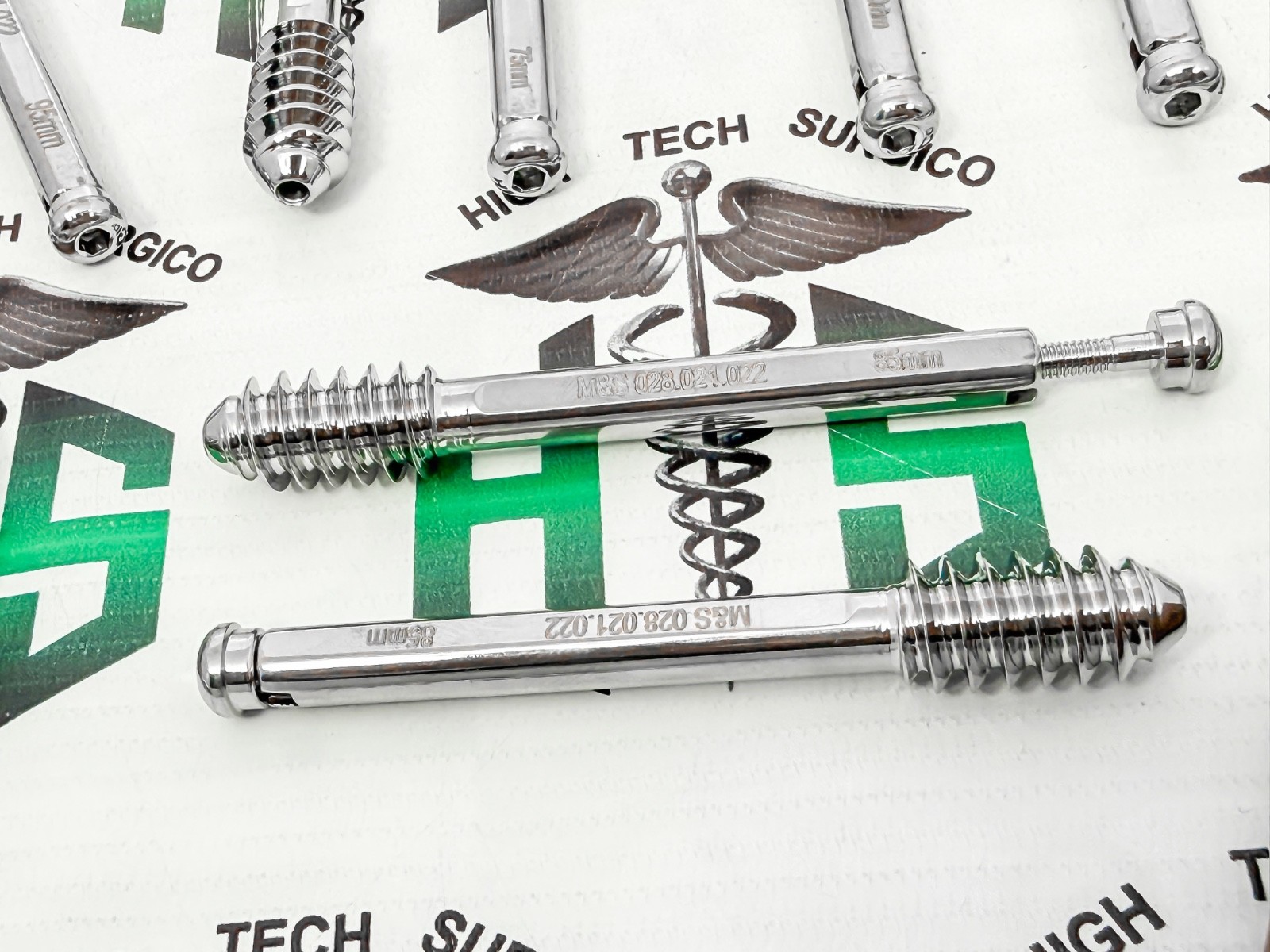 DHS/DCS Leg Screws with Compression Screws 70- 100mm (15 Pcs Set) Stainless 316L