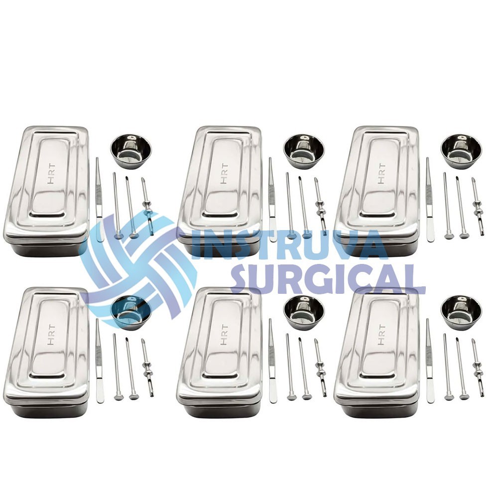6 Sets HRT Trocar 3.5 mm & 4.5mm Hormone Replacement Pellet Insertion Kit
