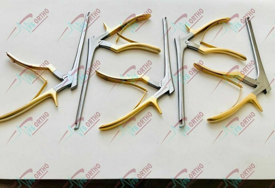 KERRISON Rongeurs Silver & Gold (1, 2, 3, 4, 5mm) Cervical Orthopedic Surgical