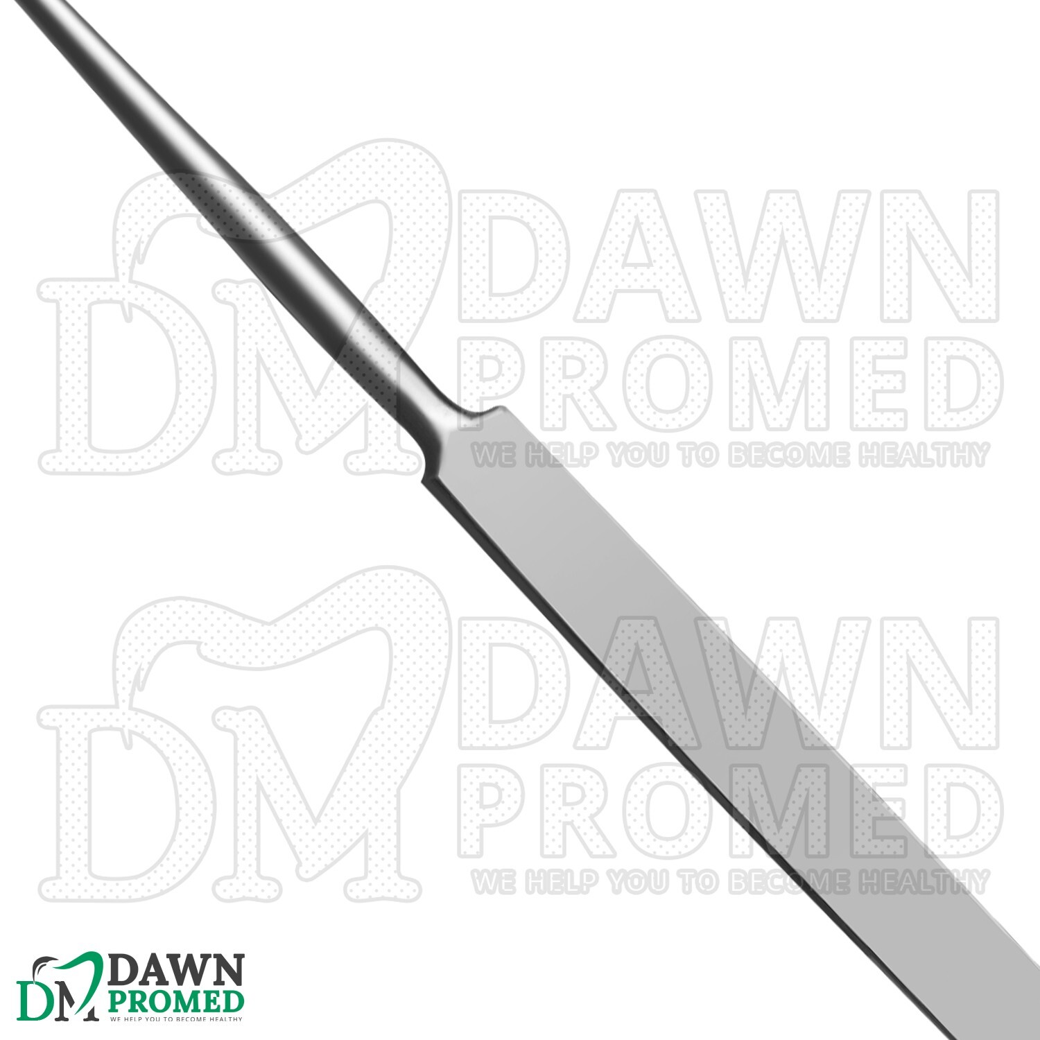 Sinus Sickle Tool 7.5″ Curved 10mm Blunt Blade Flat Handle Rhinology Instruments