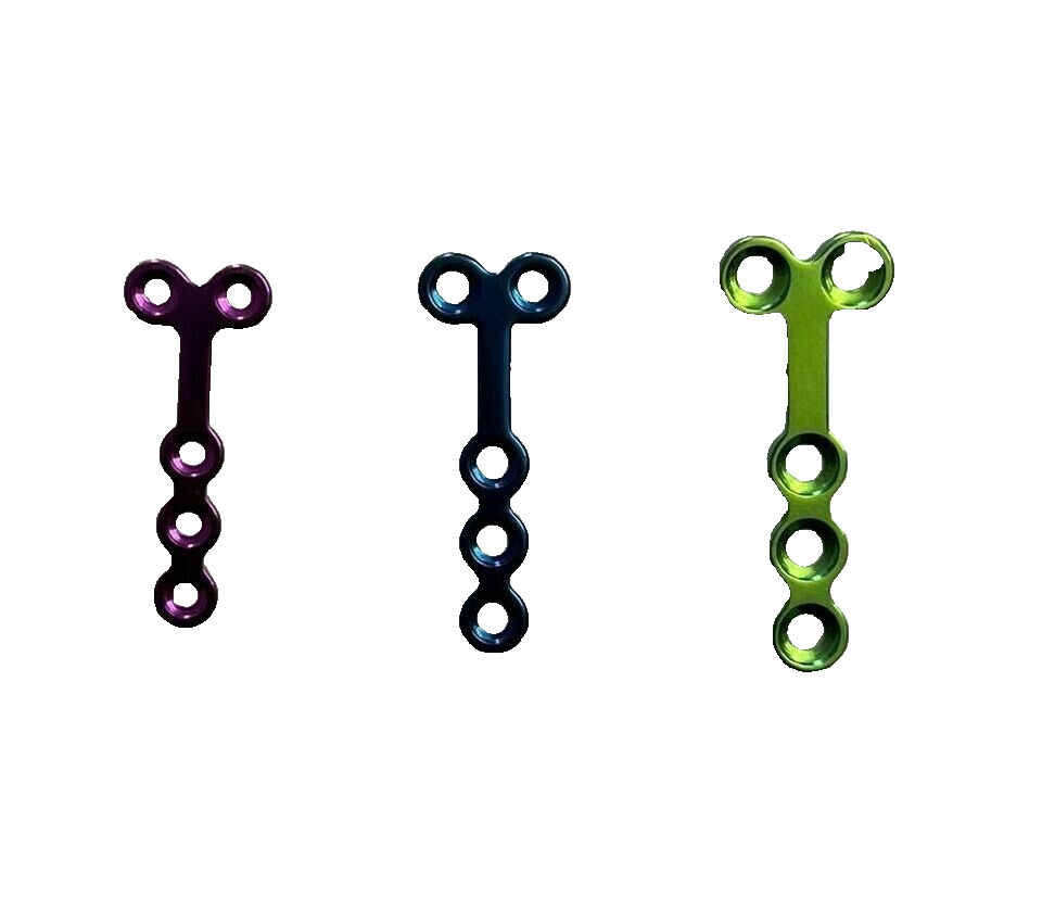 Veterinary T shape plate cranio maxillofacial pack of 5pcs orthopedic instrument