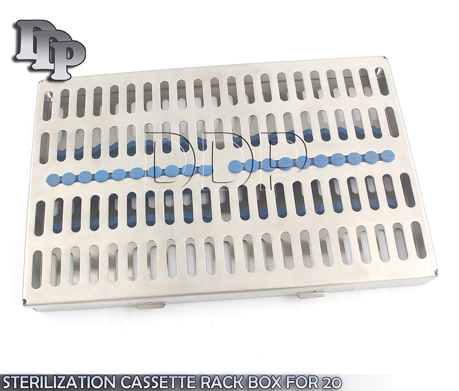 Stainless Sterilization Cassette Rack Box For 20 Surgical Dental Instruments