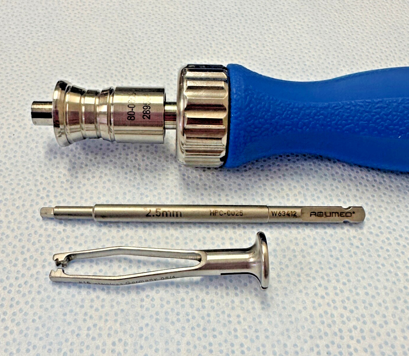 Acumed 80-0663 Medium Ratcheting Driver Set w/ Handle 2.5mm Hex Driver & Sleeve