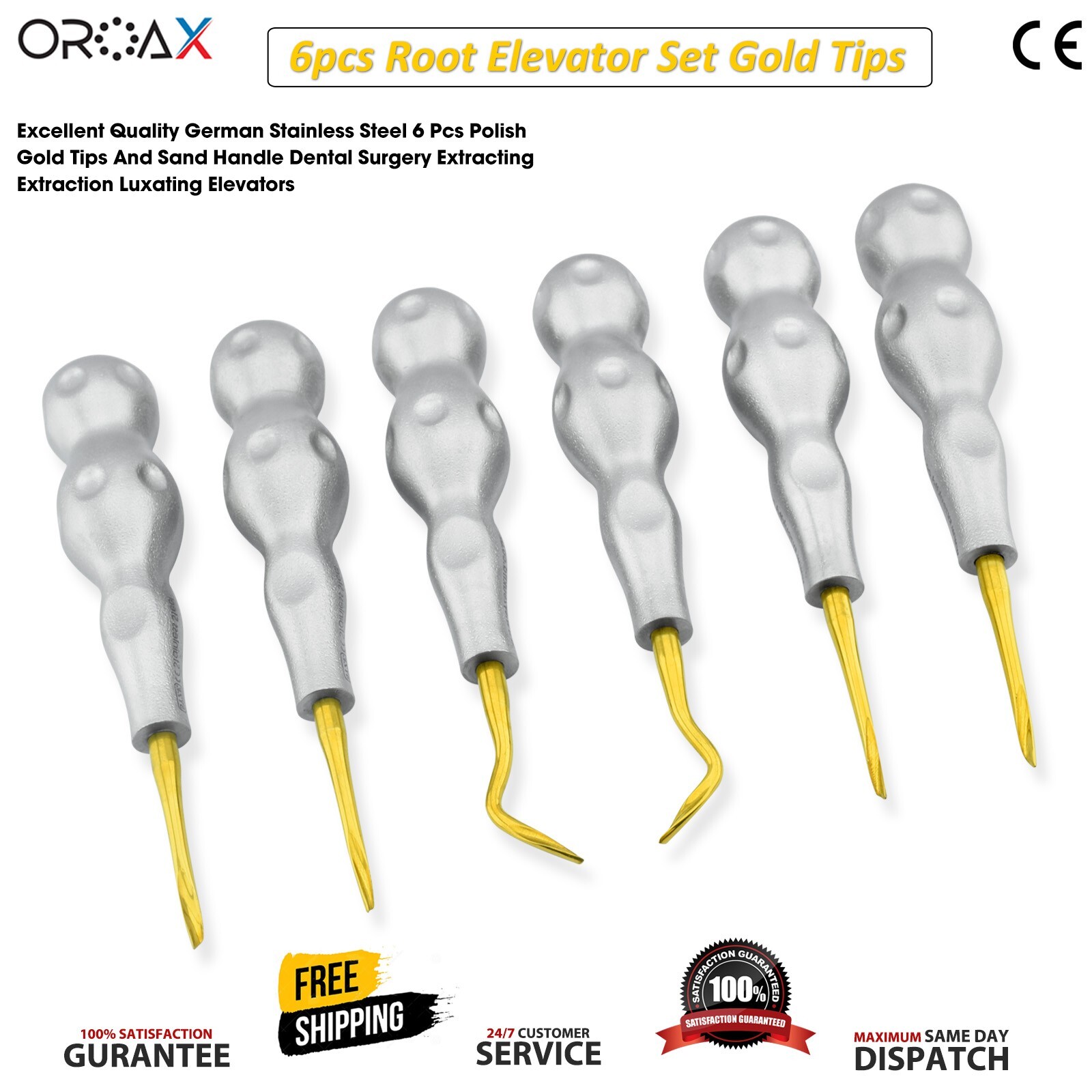 Advanced Root Tip Luxating Elevators Precision Surgical Kit for Tooth Extraction