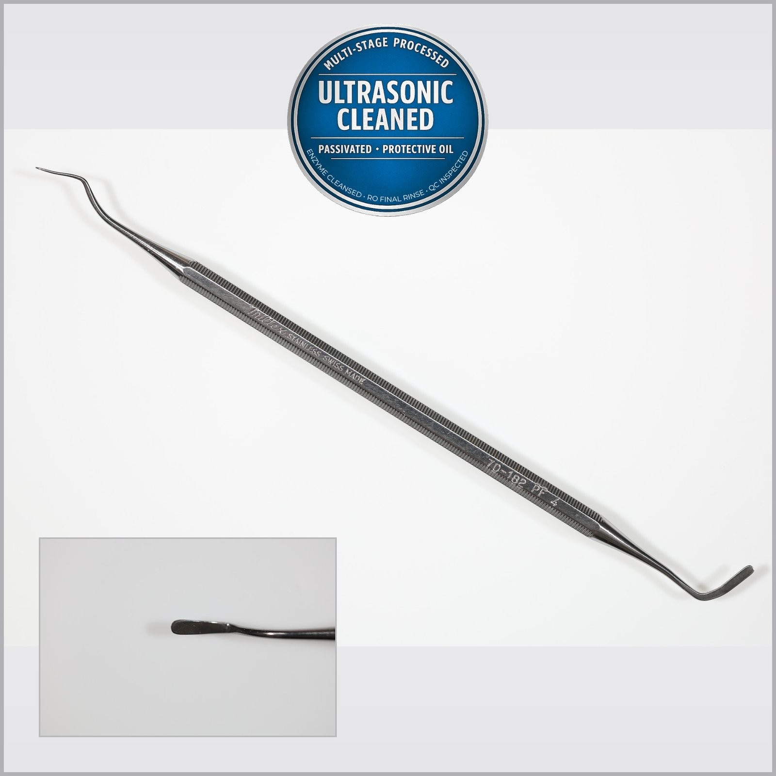 Miltex 70-182 Plastic Filling Instrument, Angled, Double-Ended, Size 4, 6-3/4in