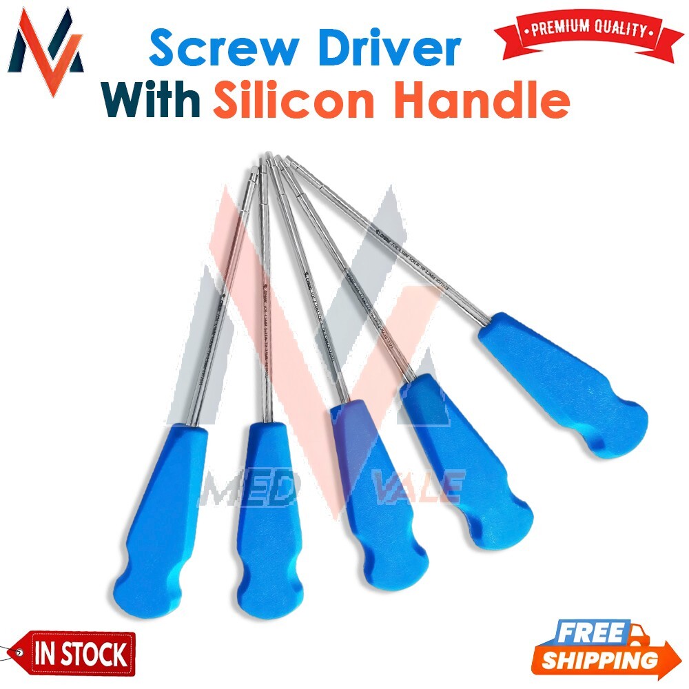 Screwdriver with Silicon Handle (Tip-3.5mm) set of 5pcs Veterinary Instrument