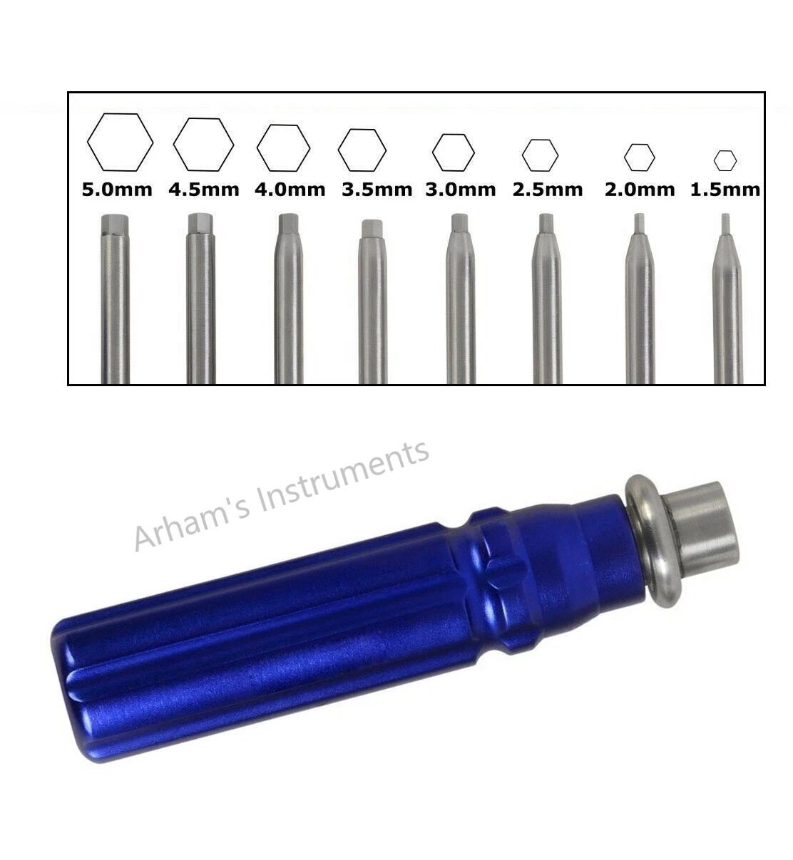 Orthopedic Bone Screwdriver Set With Quick Coupling Handle Surgical Instruments