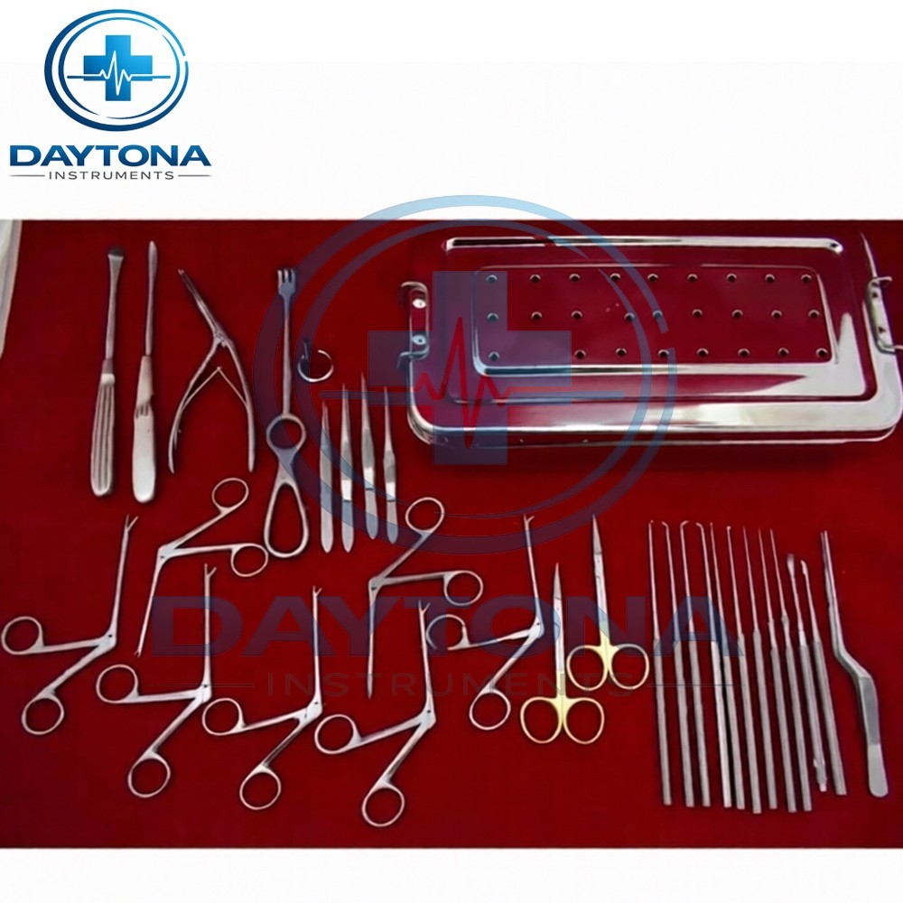 Complete 30 Piece Set of Endoscopic ENT Instruments