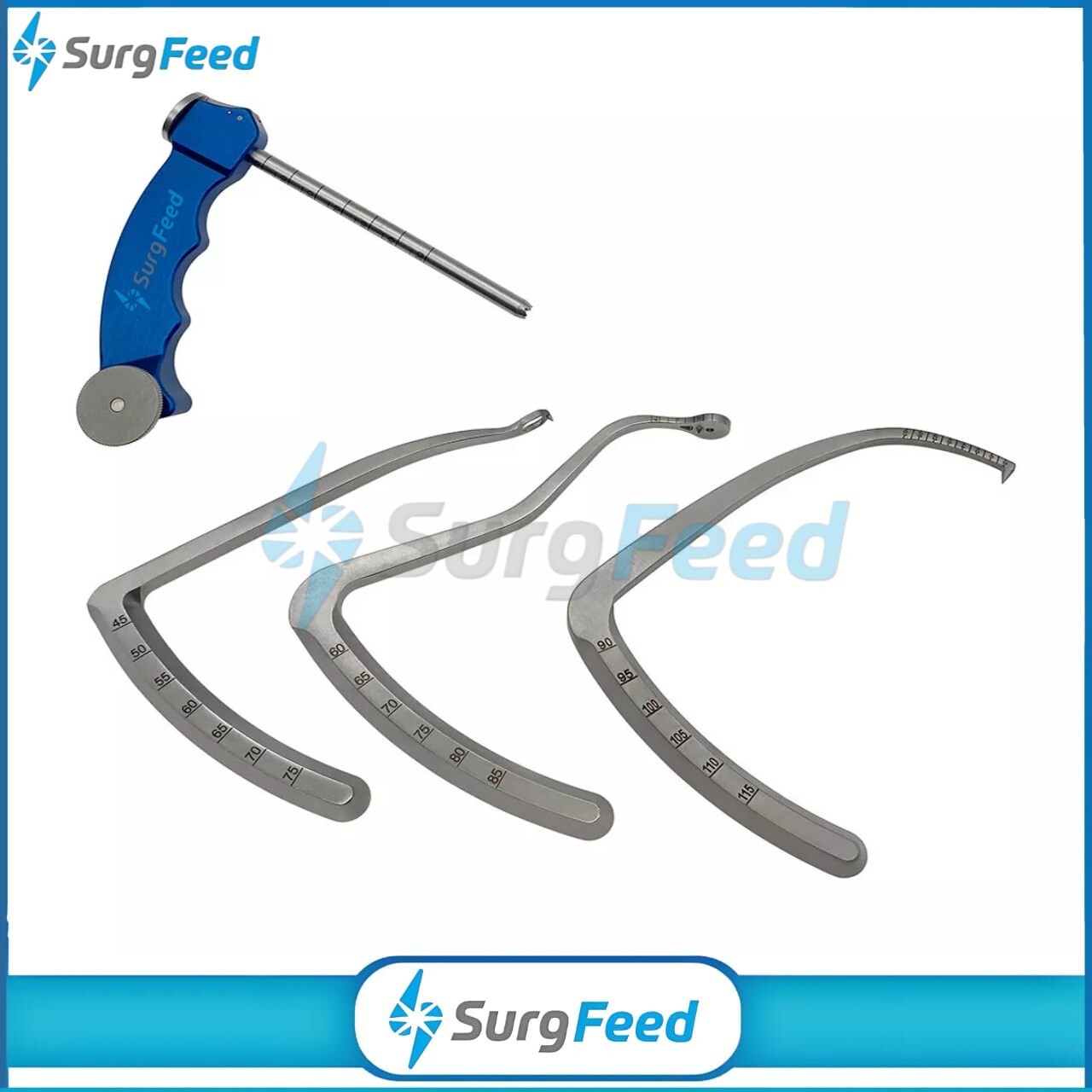 3 Sets ACL PCL C-type Drill Guide Knee Ligament Shoulder Femoral Tibia Guide