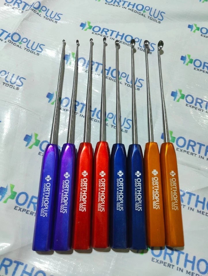 Cervical Curettes Spine Orthopedic Instruments 8 Pcs set (Orthoplus)