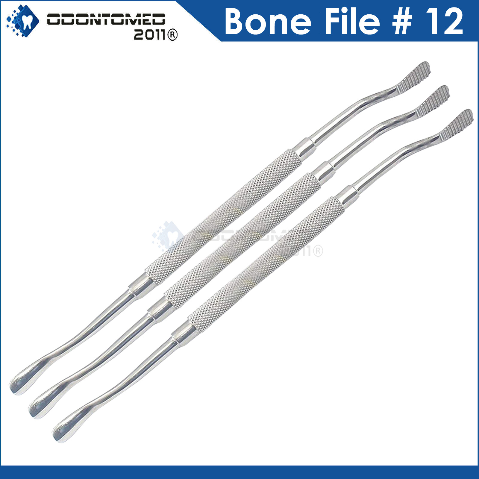 12 Bone File #12 Surgical German Quality Steel Dental Dentist Medica Instruments