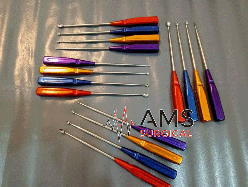Bone Cervical Curettes Spine Orthopedics Spine Instruments 16 Pcs