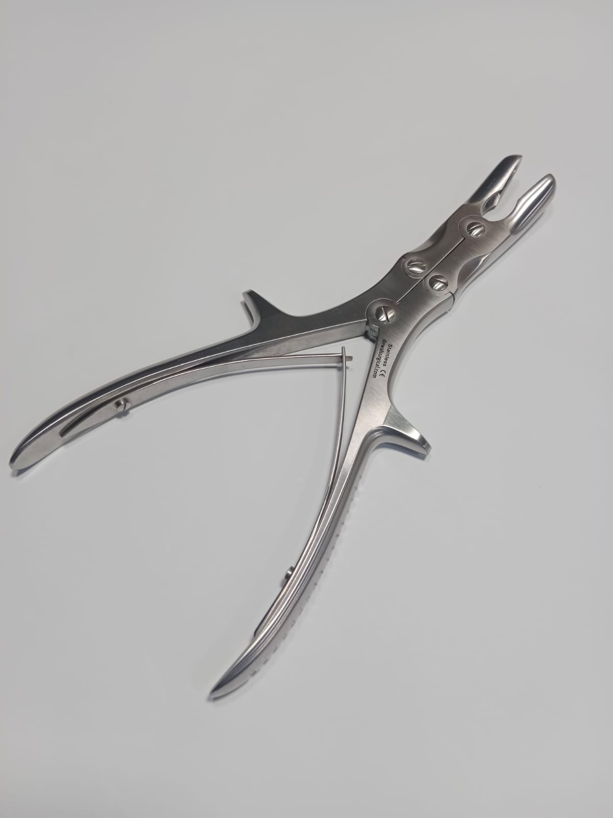 Bone Rongeur, Stille-Luer Double Action box, 23 cm,Curved German Stainless Steel