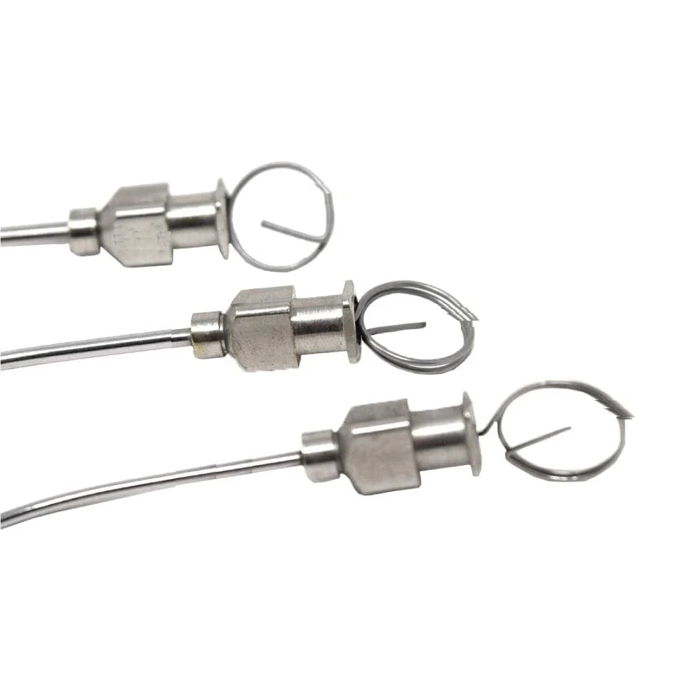ENT Micro Suction Tube Set of 5 Cannula (12, 14, 16, 18, 20, Gauge)
