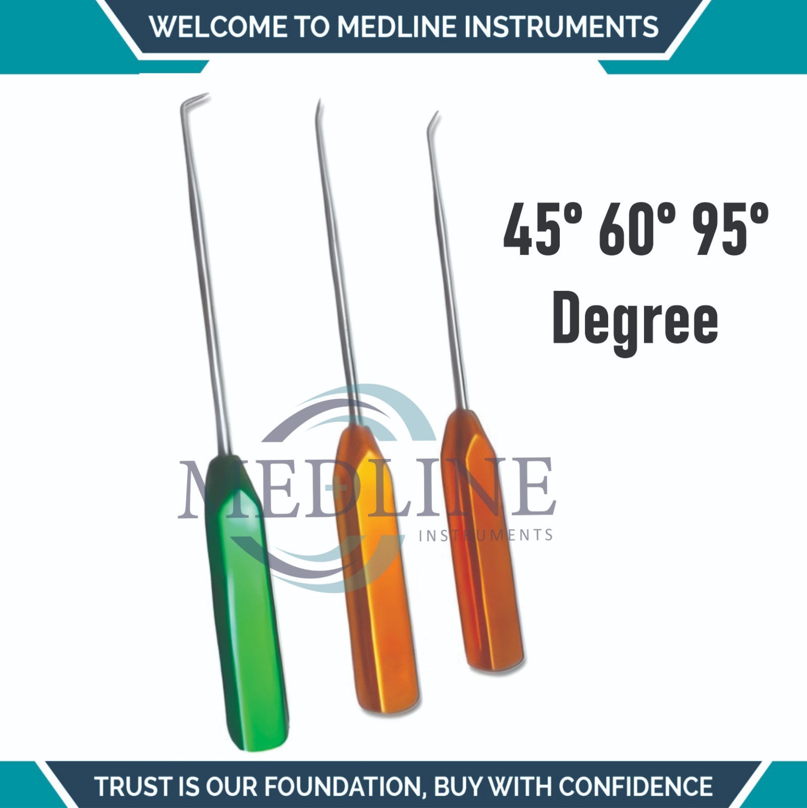 Arthroscopy Micro Fracture Angled Awl 45° 60° 95° Orthopedic Instruments Set
