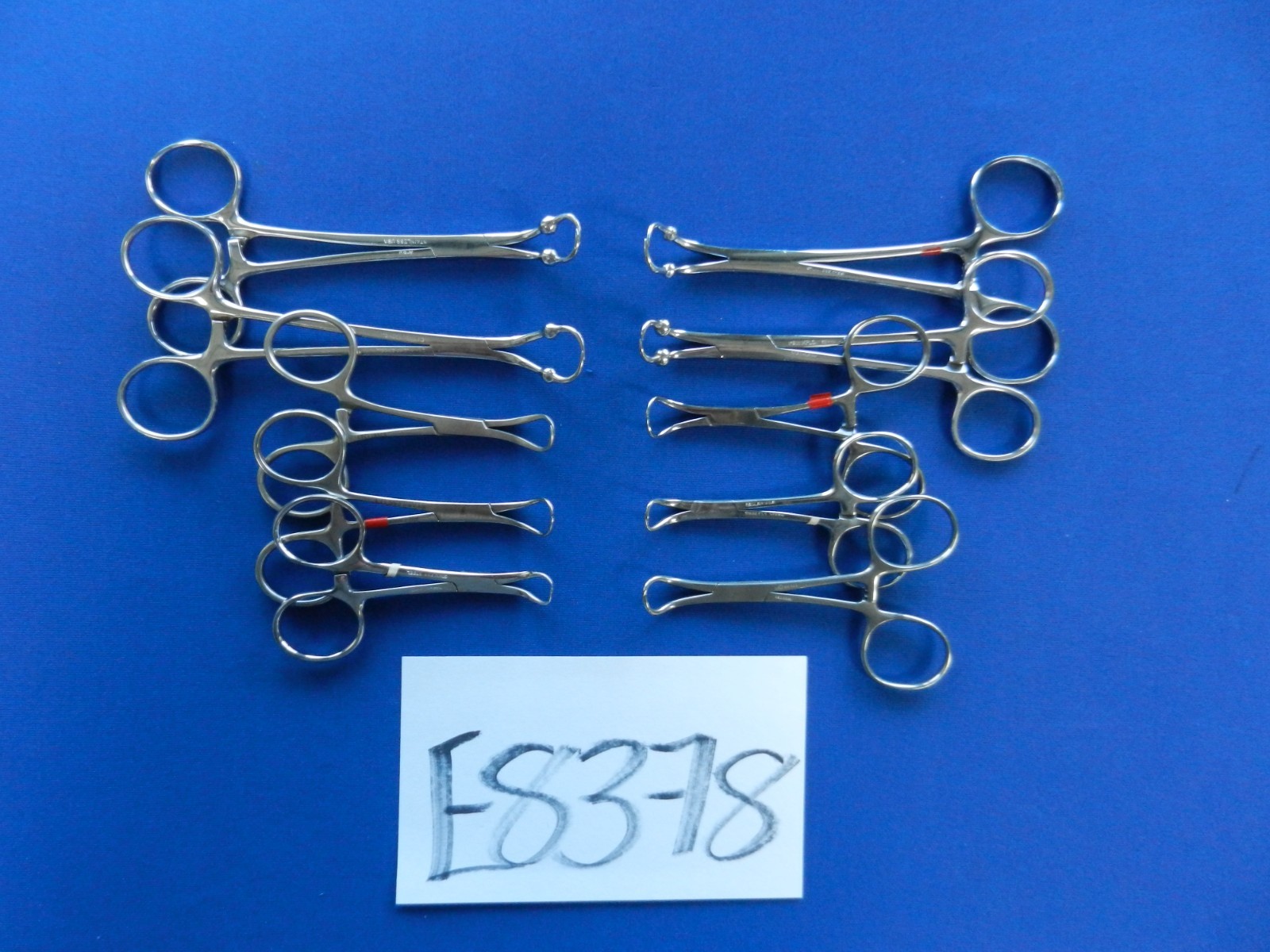 Codman Jarit Pilling Lot of 10 Curved Forceps Approx. 8.5-14cm Length