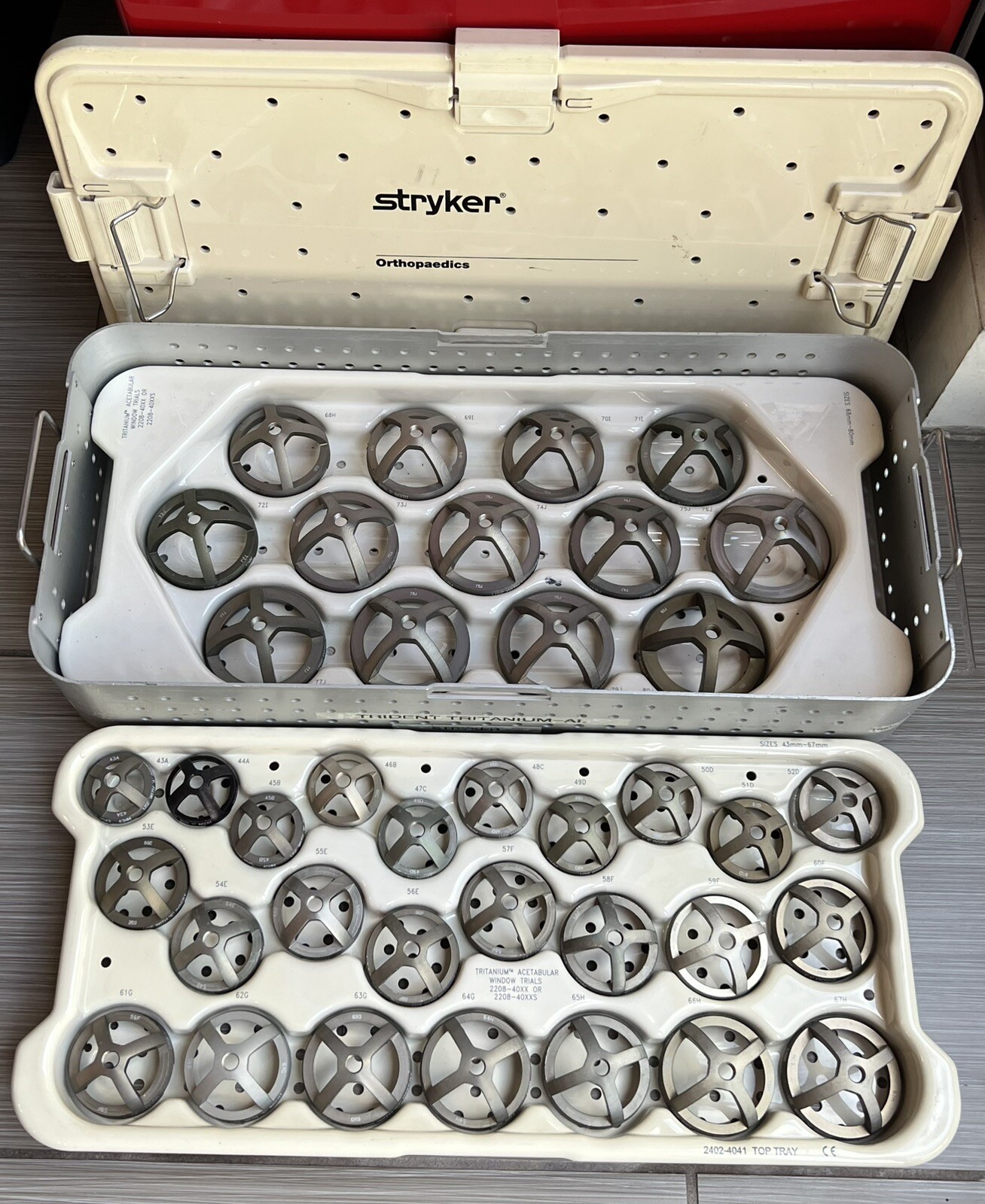 stryker orthopedics tritanium acetabular window trials 2208-40XX or 2208-40XXS