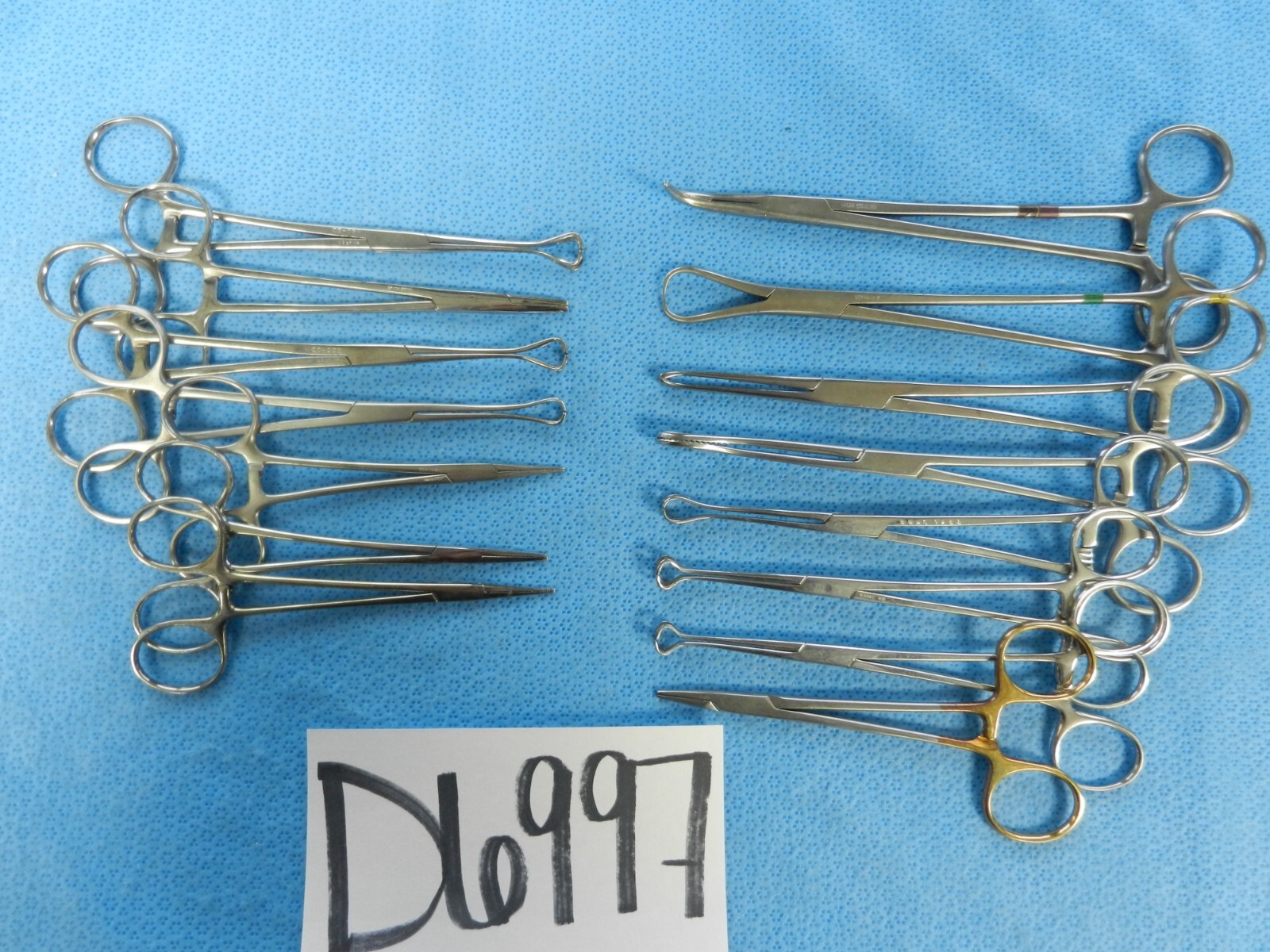 D6997 Symmetry V. Mueller Weck Pilling Surgical Forceps Lot of 15 Approx 12-19cm