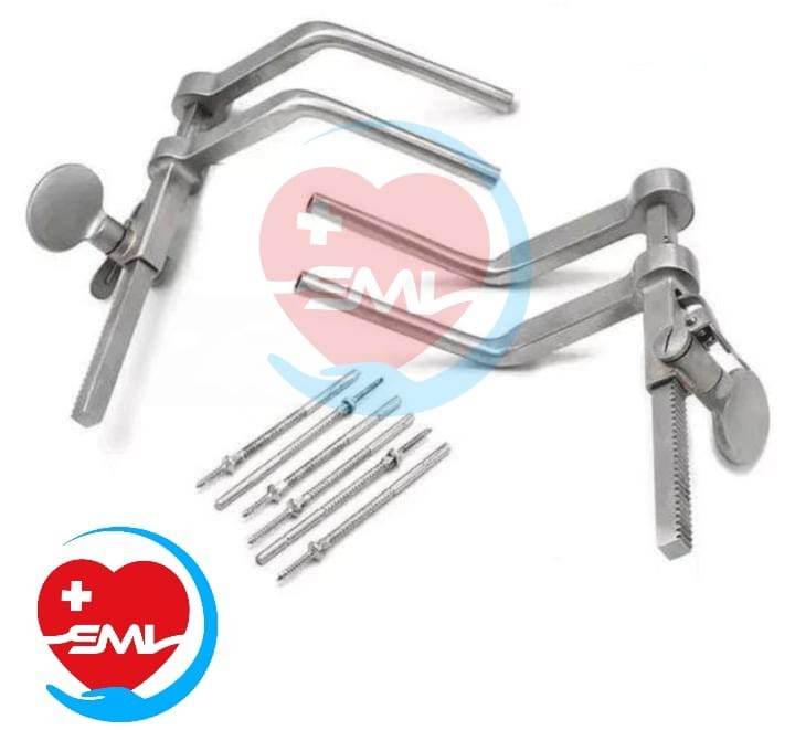 Caspar Cervical Distractor Left & Right Set Screws Pins Screw Driver Instruments
