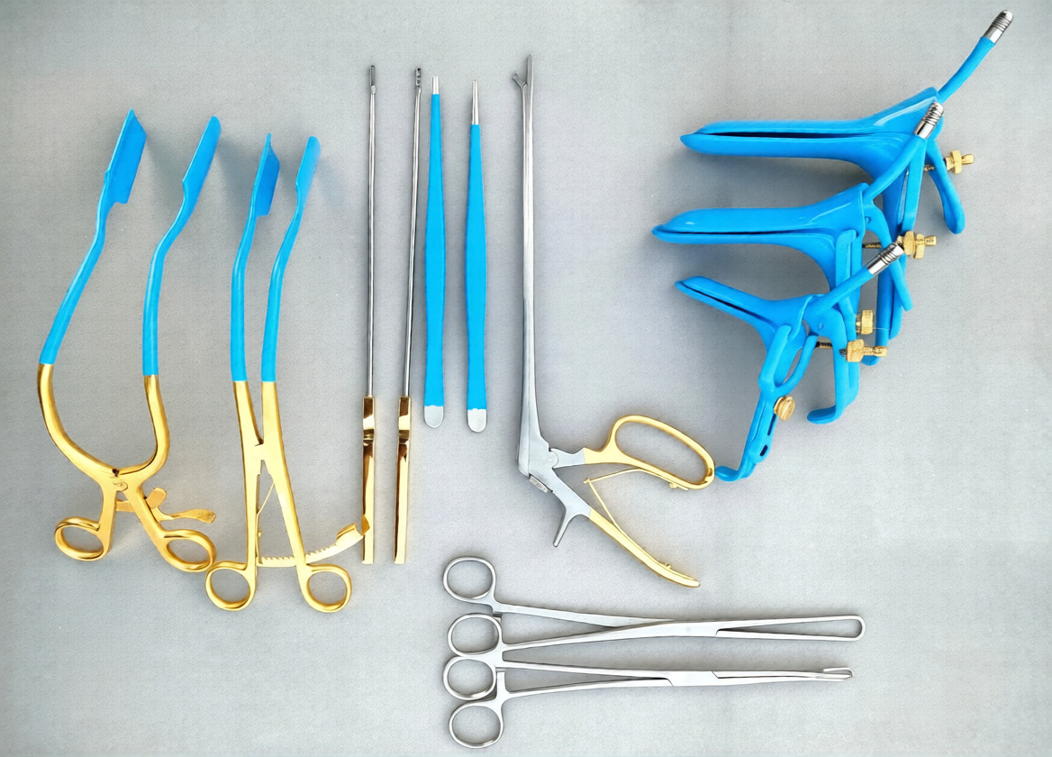 Gynecology Surgical Instruments Set Speculum Forceps LEEP Retractors Curette Kit