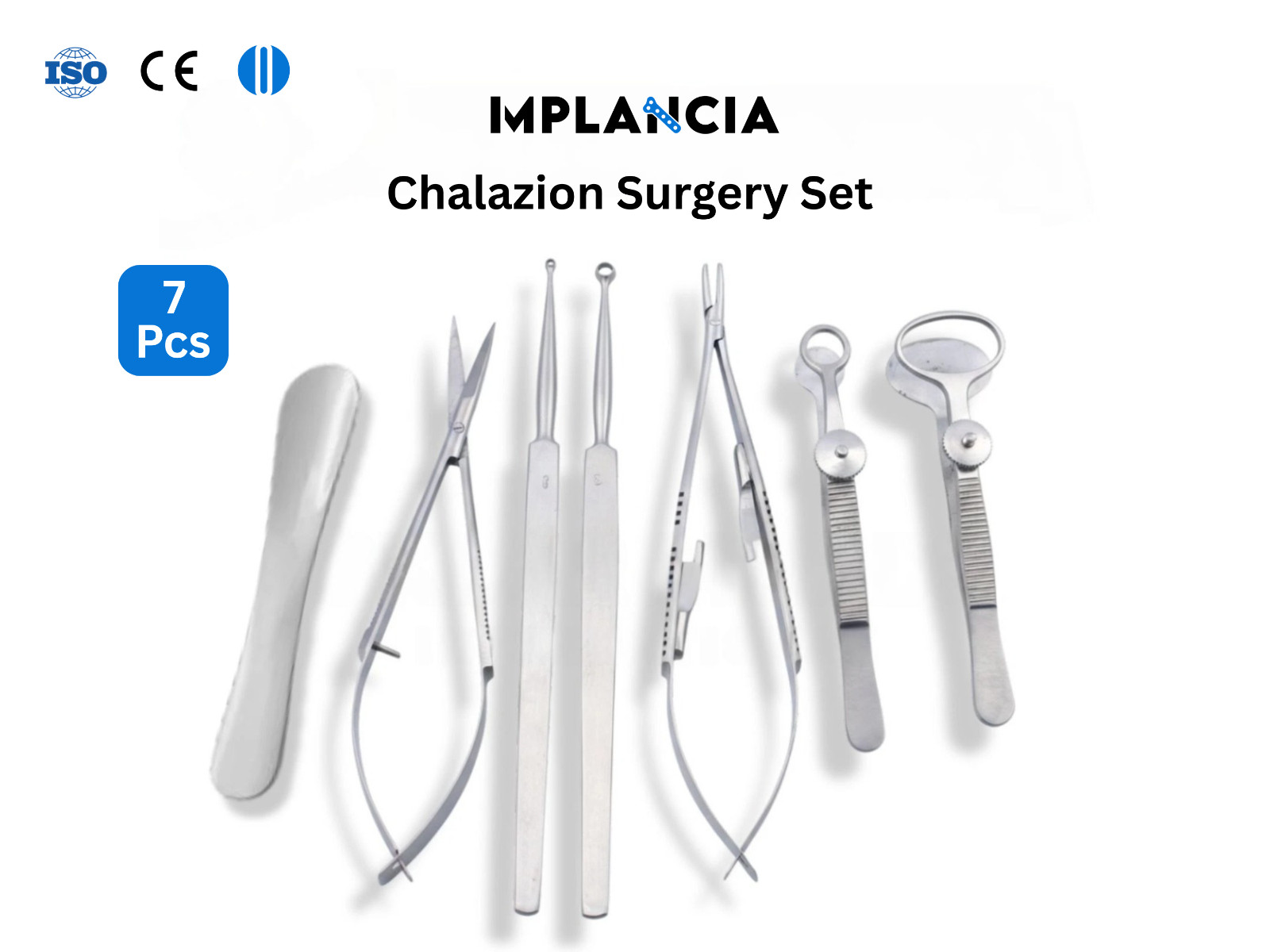 Chalazion Instrument Set 7 Pcs Ophthalmic Eye Surgery Stainless Steel Tools