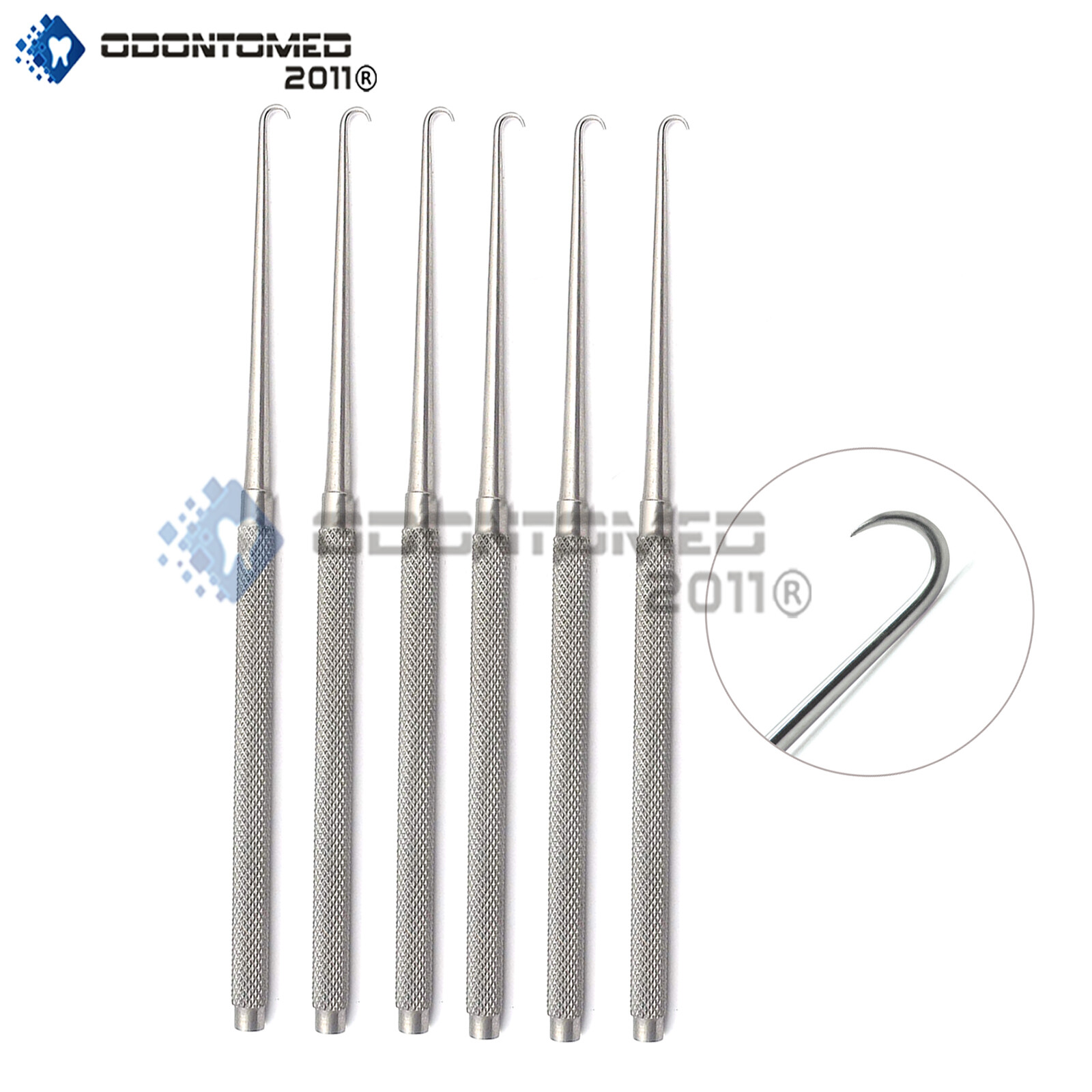 6 Joseph Skin Hook Single Prong Dermal Surgical Instruments