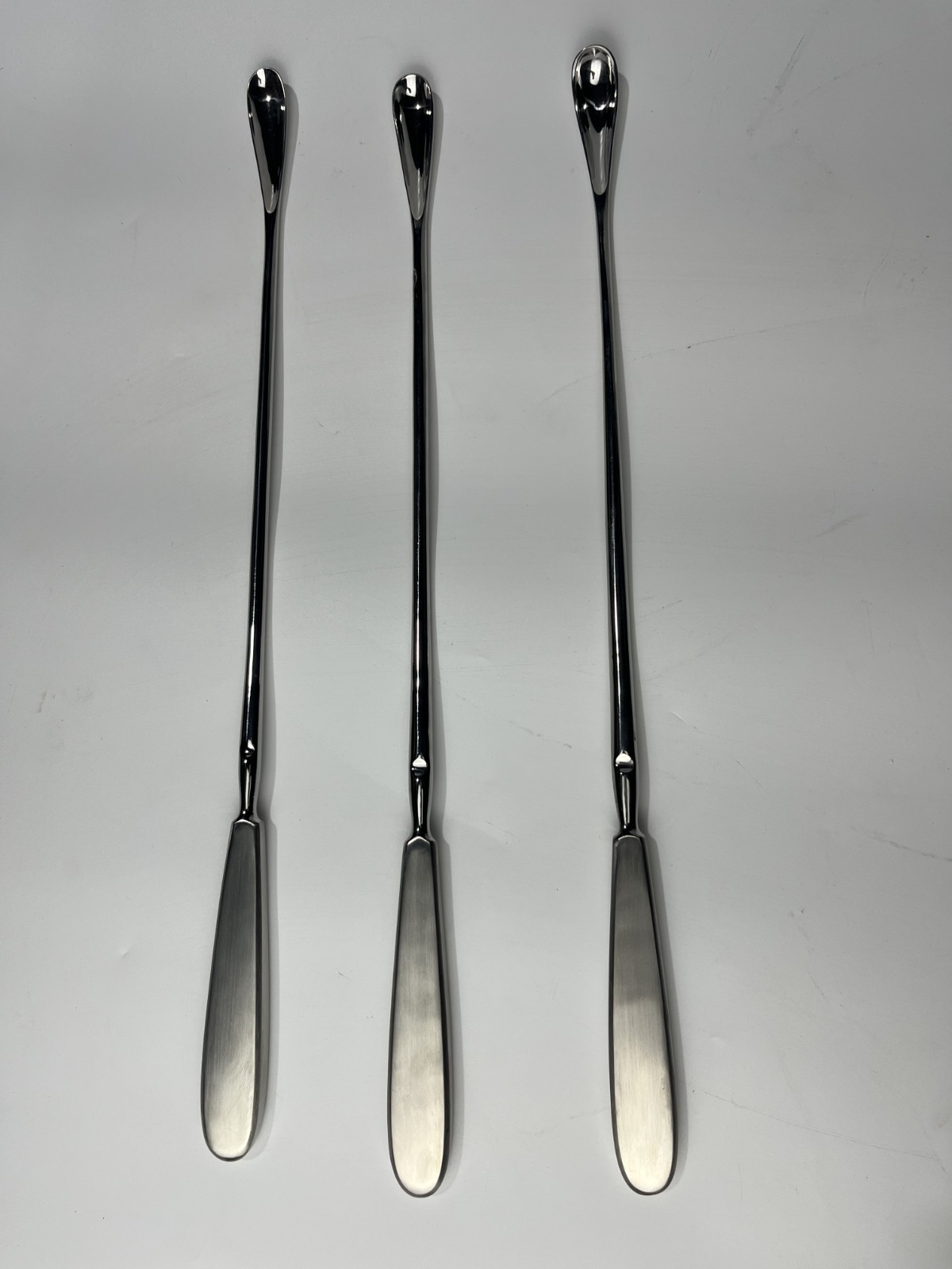 Lot of 3 German Stainless 42cm Uterine Curette 17mm Human & Vet Ob-Gyn Surgical
