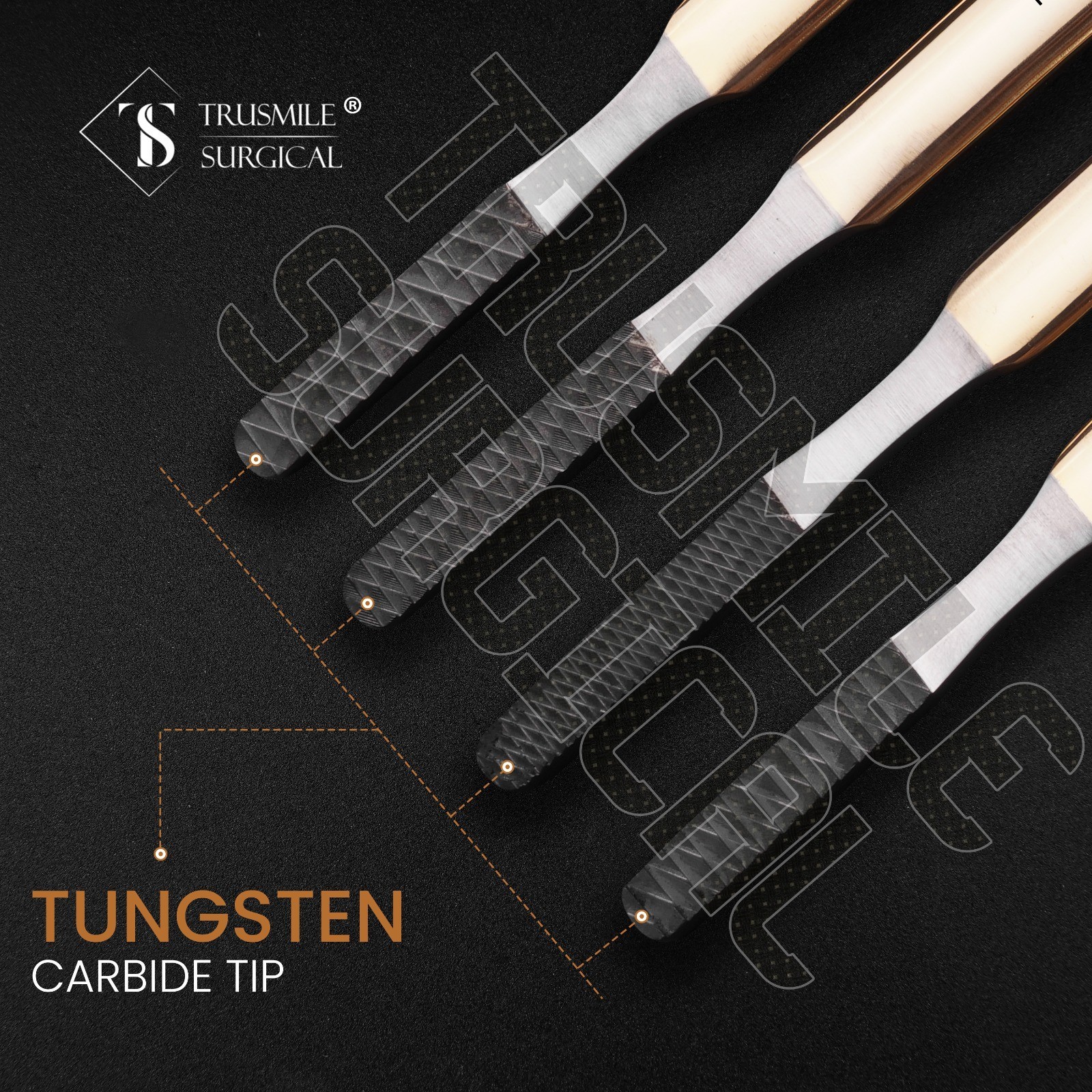 TC Fomon Bone Double Ended Nasal Rasp 21.5 cm Gold Handle Orthopedic Instruments