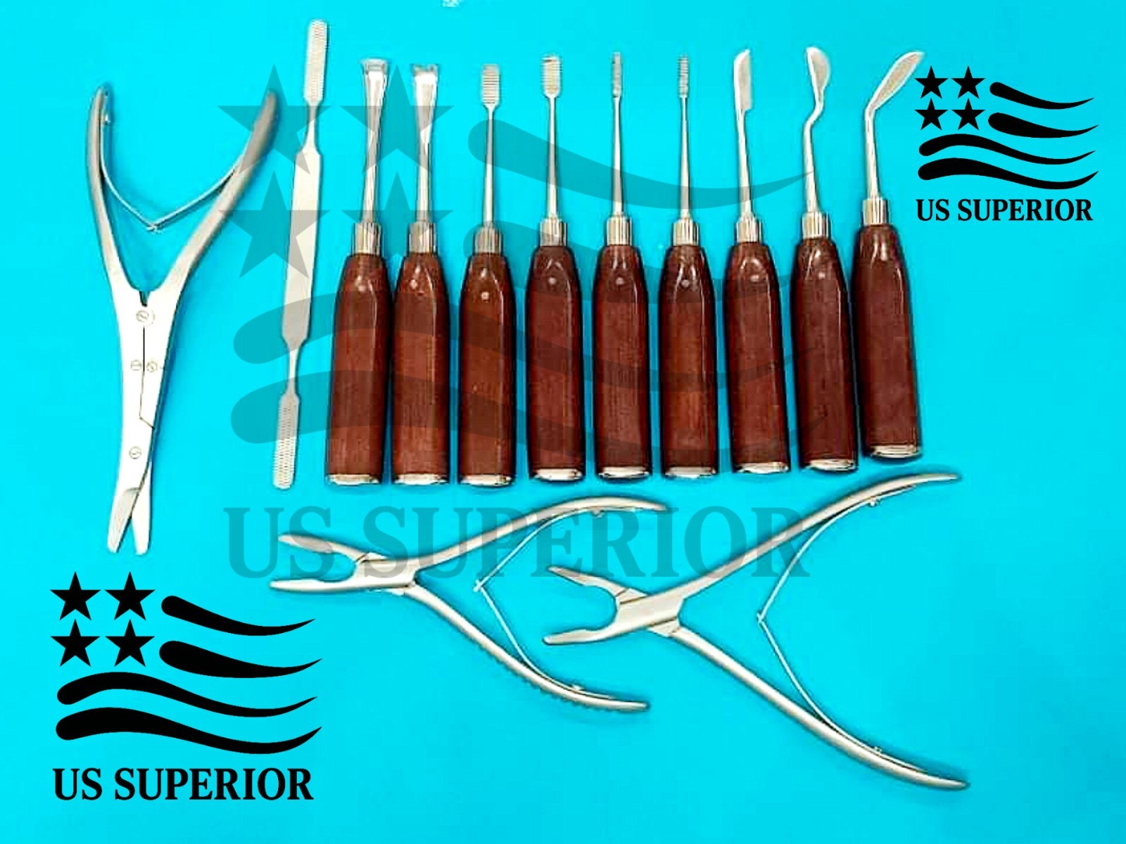 Rhinoplasty Preservation Instruments Set 13 Pcs Plastic Surgery Surgical Kit