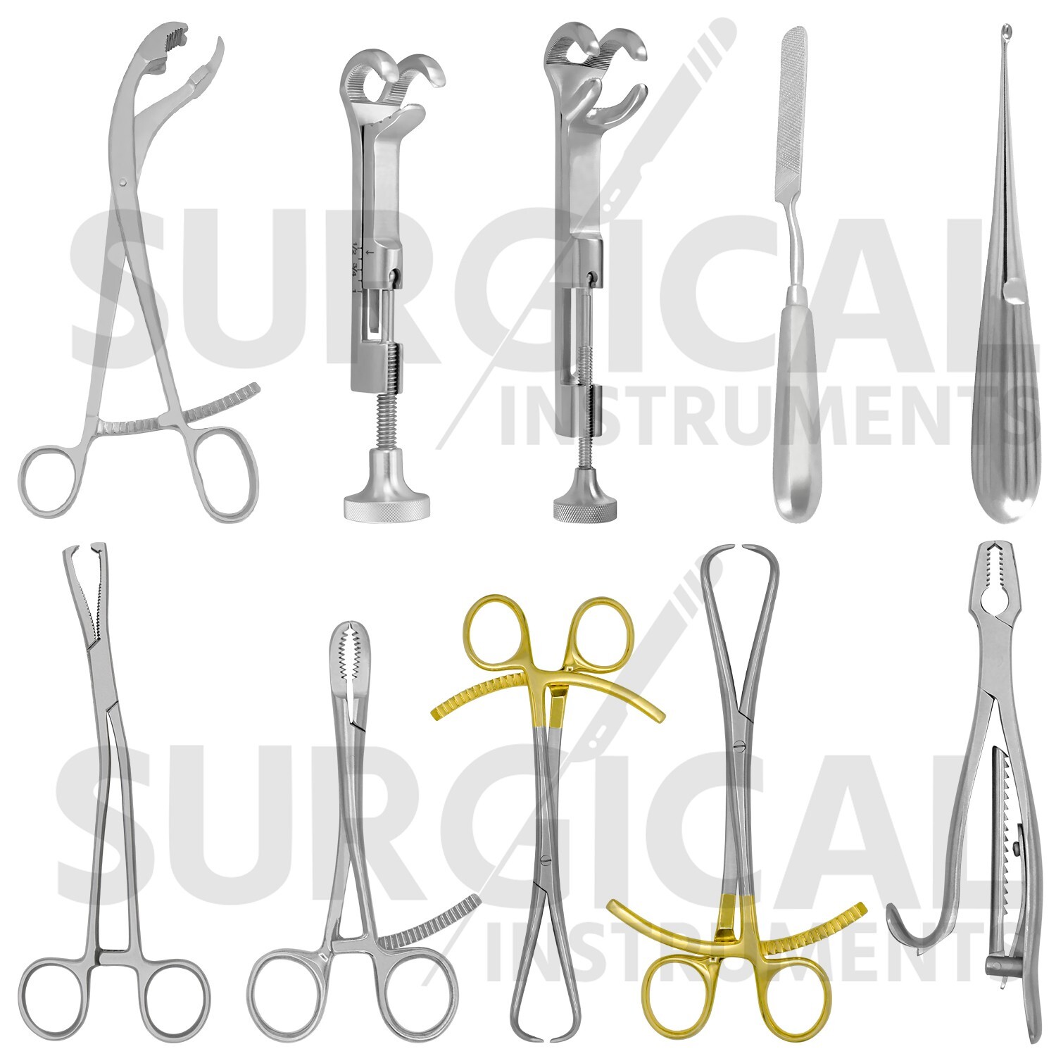 10 Pcs Assorted Orthopedic Surgical Instruments Custom Made Set – German Grade